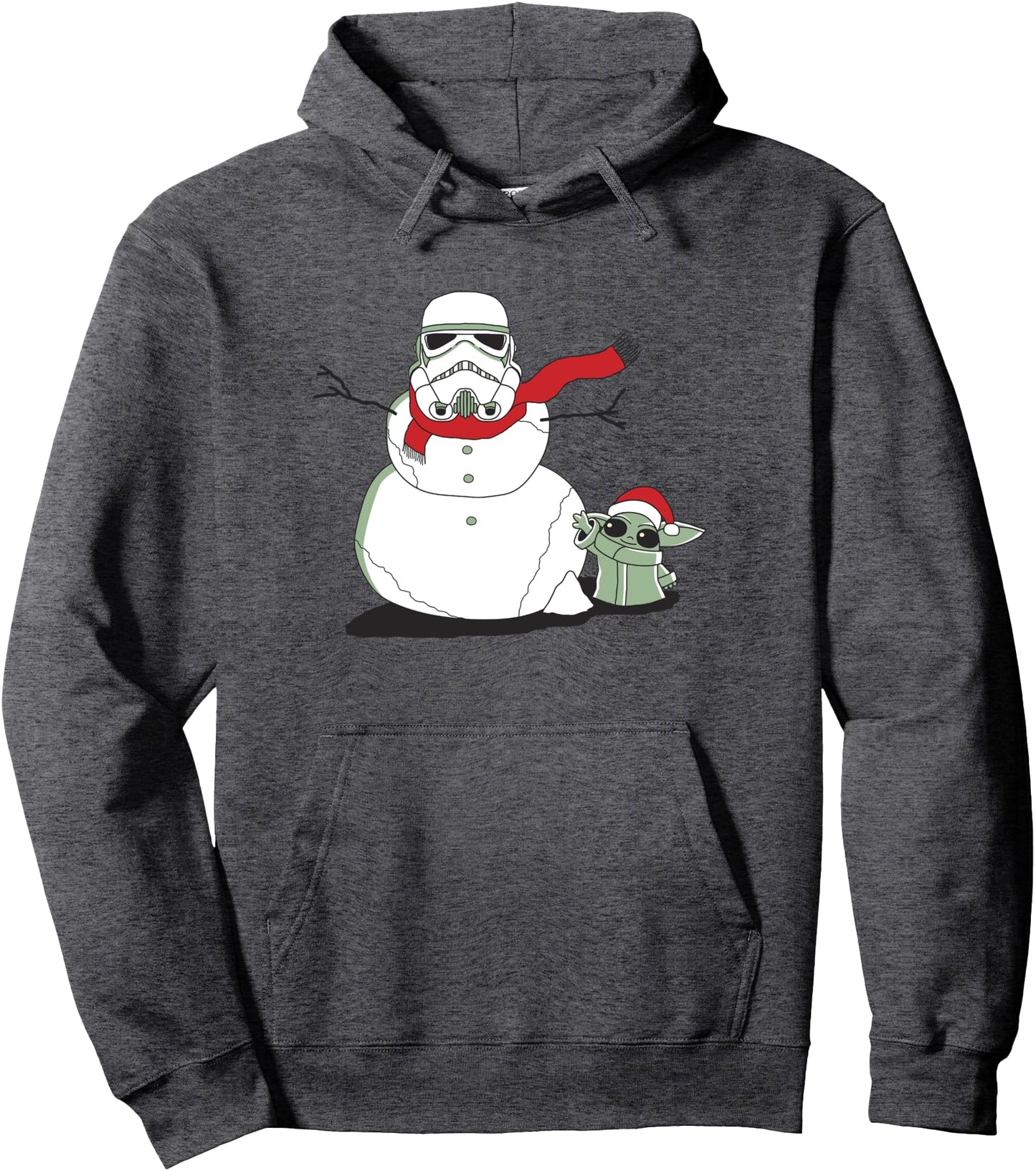 Star Wars: The Mandalorian Christmas Happy Grogu Snowtrooper Pullover Hoodie