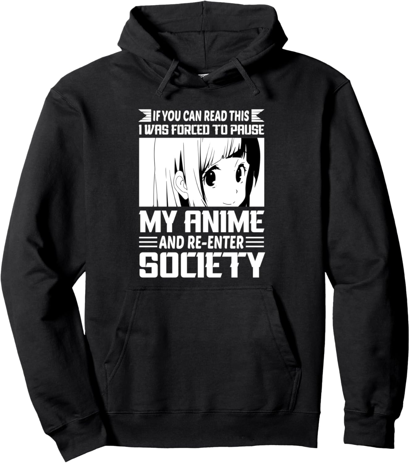 Forced To Pause My Anime Pullover Hoodie