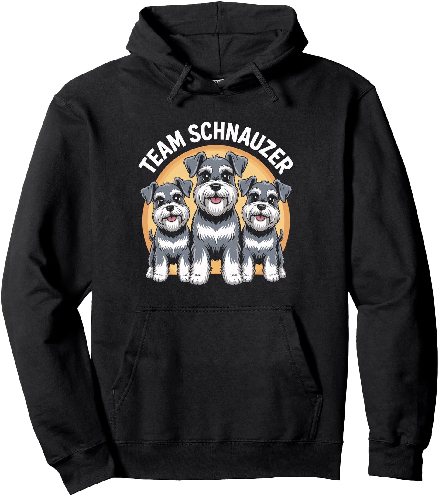 Team Schnauzer Cute Cartoon Dog Pet Miniature Mini Schnauzer Pullover Hoodie
