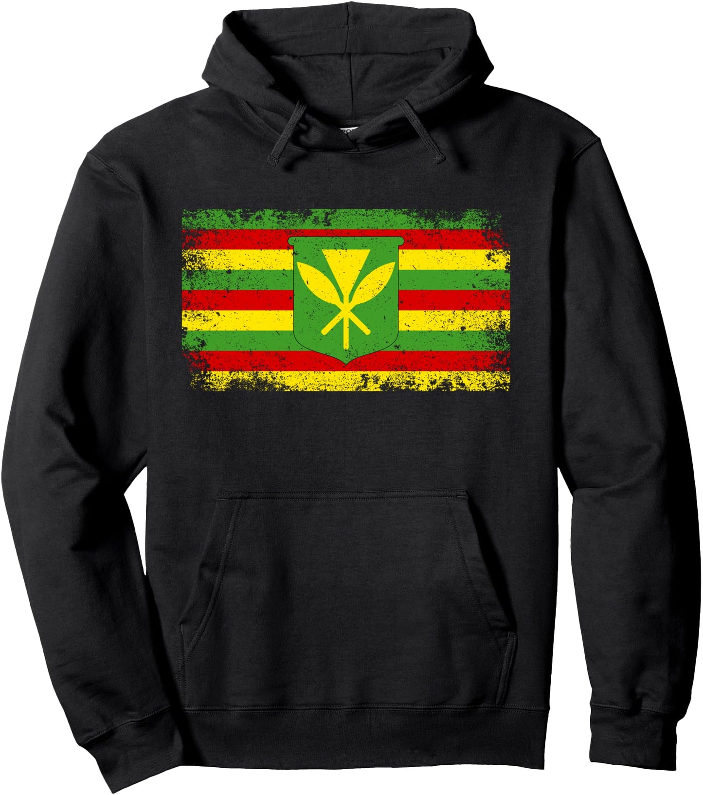 Kanaka Maoli Hawaiian Flag Pride Distressed Sovereign Gifts Pullover Hoodie