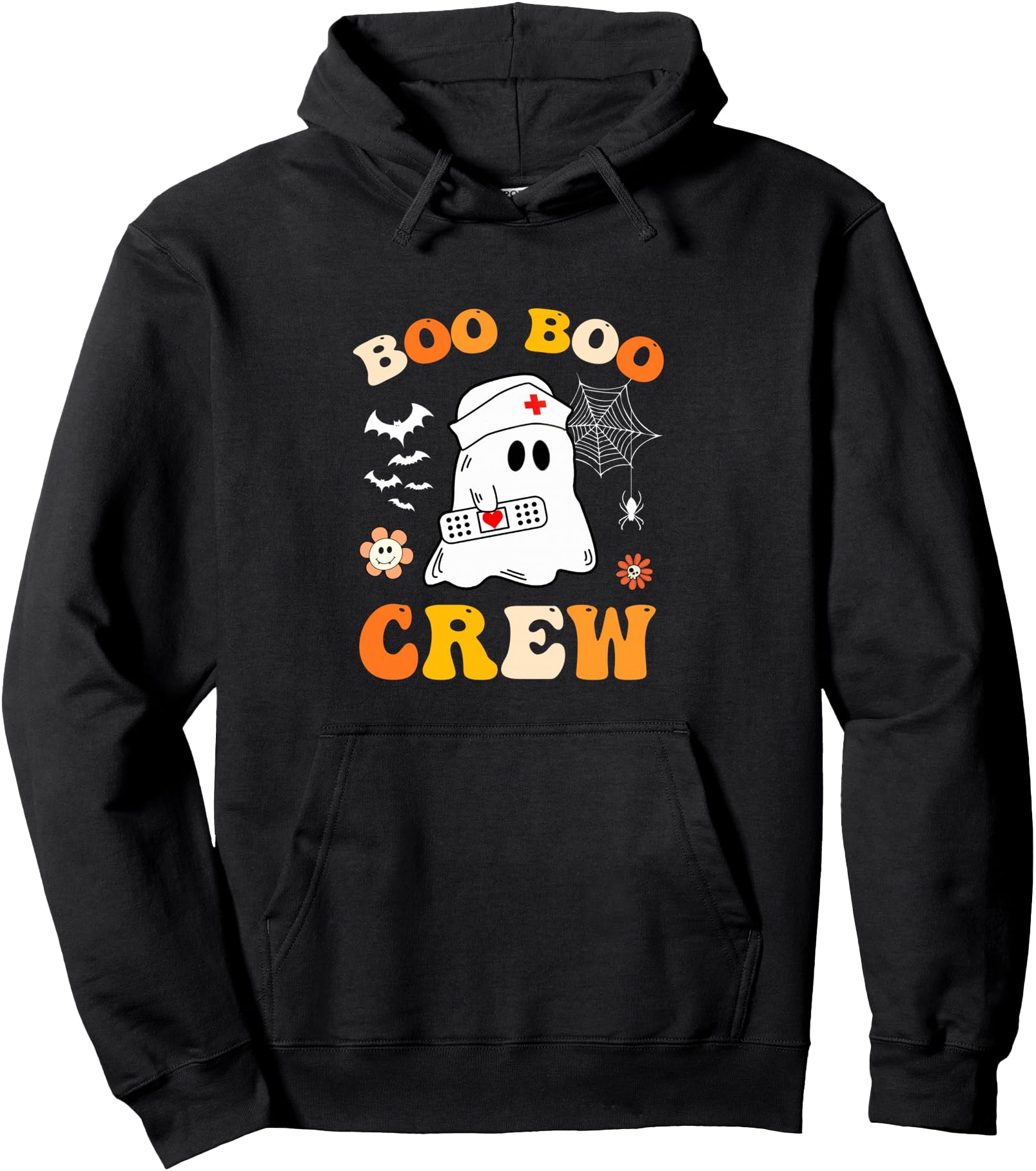 Groovy Boo Boo Crew Nurse Funny Ghost Women Halloween Nurse Pullover Hoodie