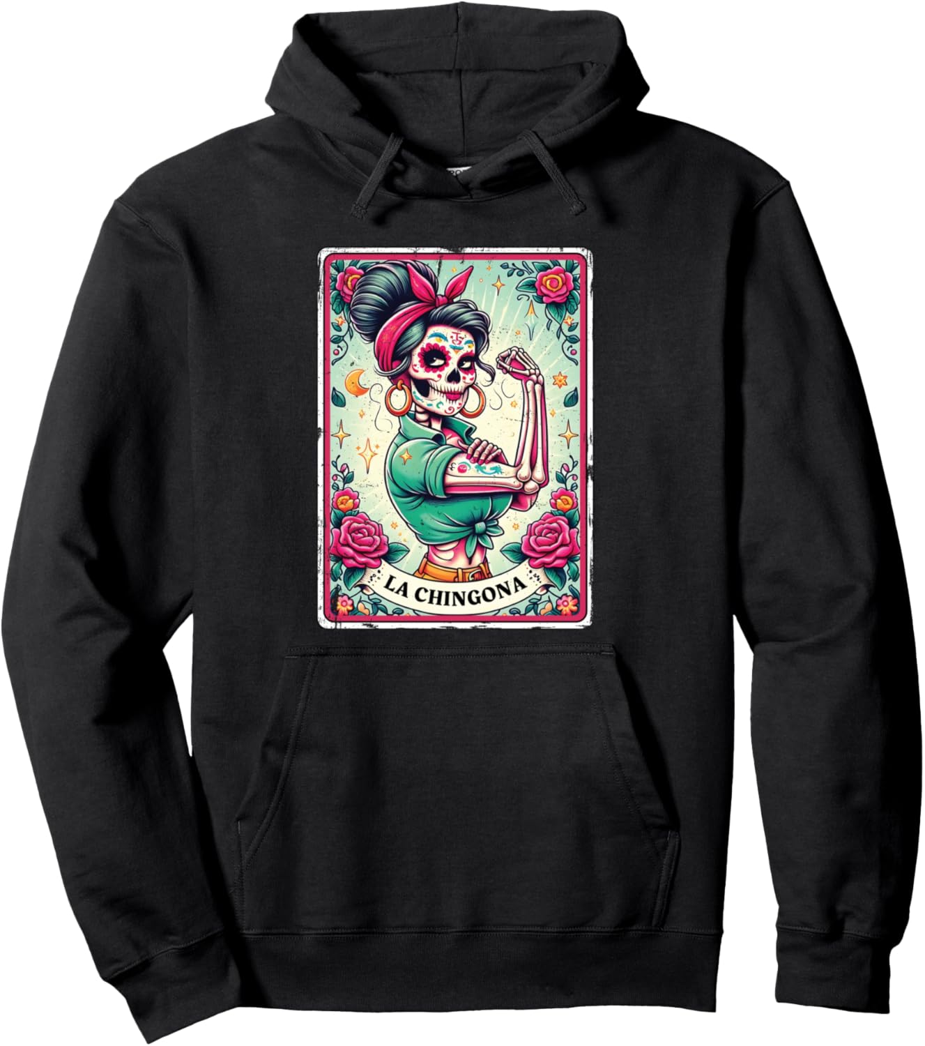 La Chingona Tarot Card Funny Spanish Slang Boss Latina Power Pullover Hoodie