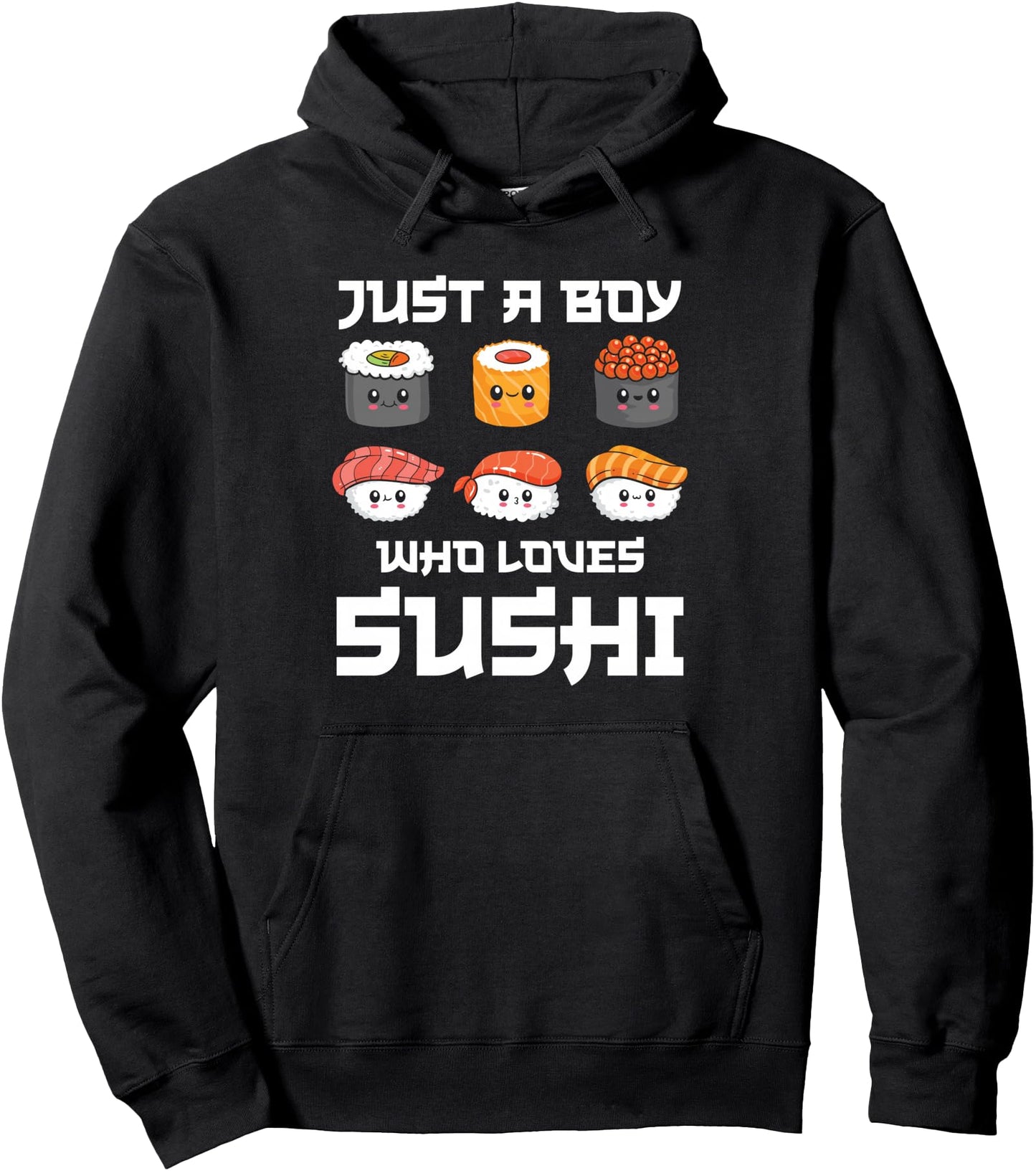 Just a Boy Who Loves Sushi Men Boys Kawaii Sushi Lover Pullover Hoodie