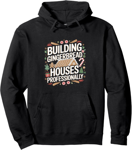 Carpenter Christmas - Gingerbread Houses Carpentry Xmas Pullover Hoodie