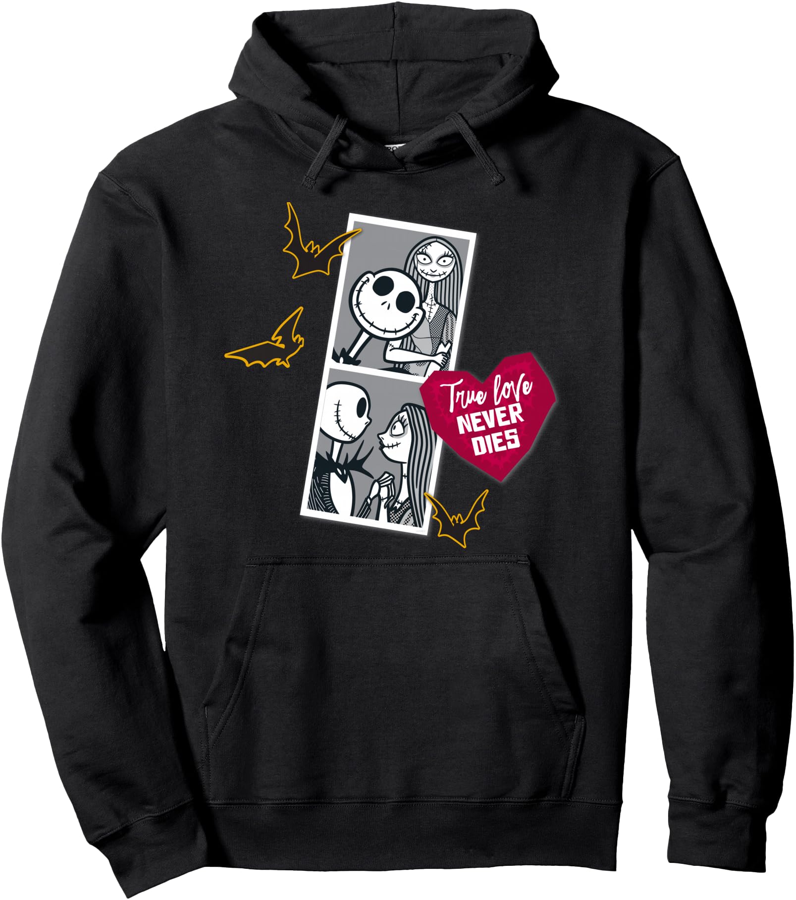 Tim Burton's The Nightmare Before Christmas Jack Sally Heart Pullover Hoodie