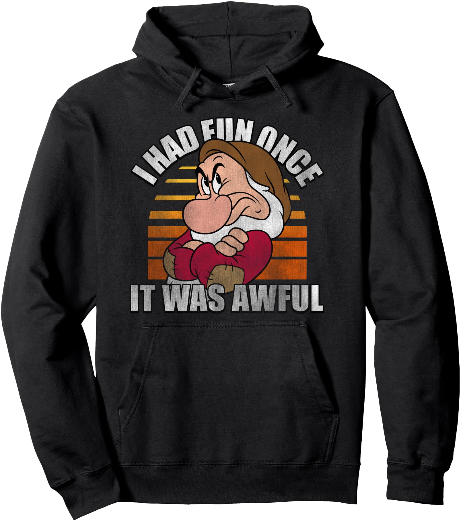 Disney Snow White Grumpy I Had Fun Once It Was Awful Pullover Hoodie
