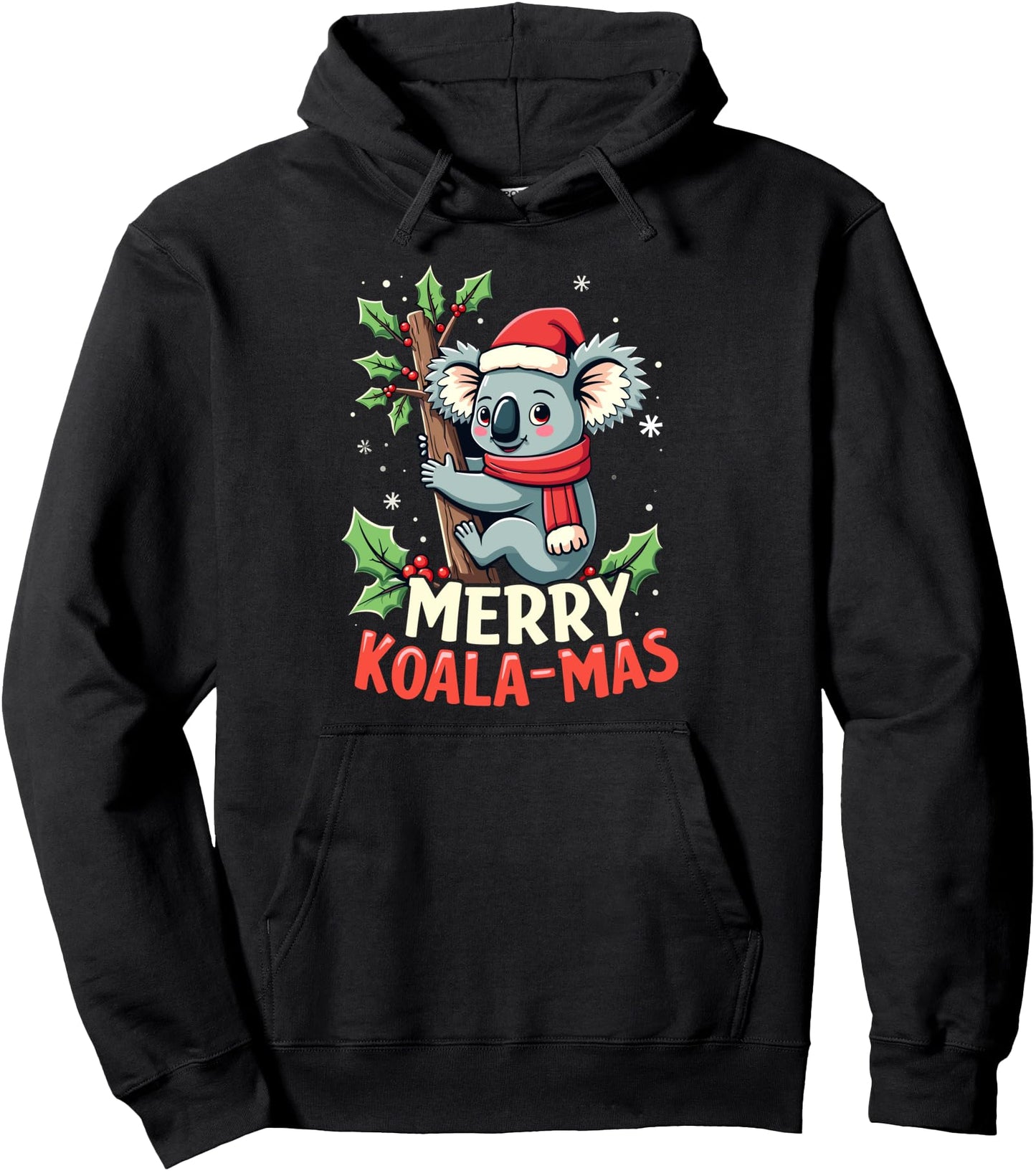 Merry Koala Mas Funny Koala Christmas 2024 Pullover Hoodie