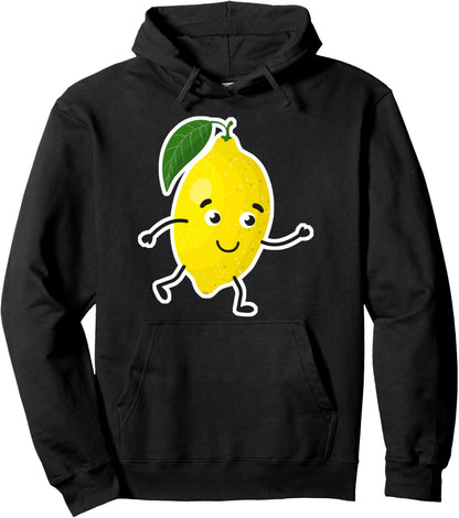 Yellow Cute Food Lemon Fruit Cartoon Kawaii Anime Character Pullover Hoodie