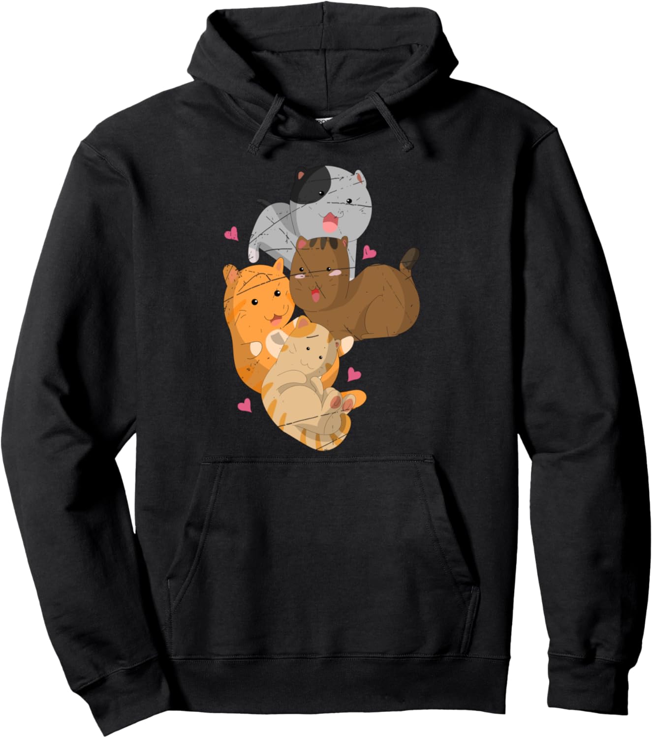 Japanese Anime Lover Kawaii Manga Cats Animal Gift Anime Pullover Hoodie