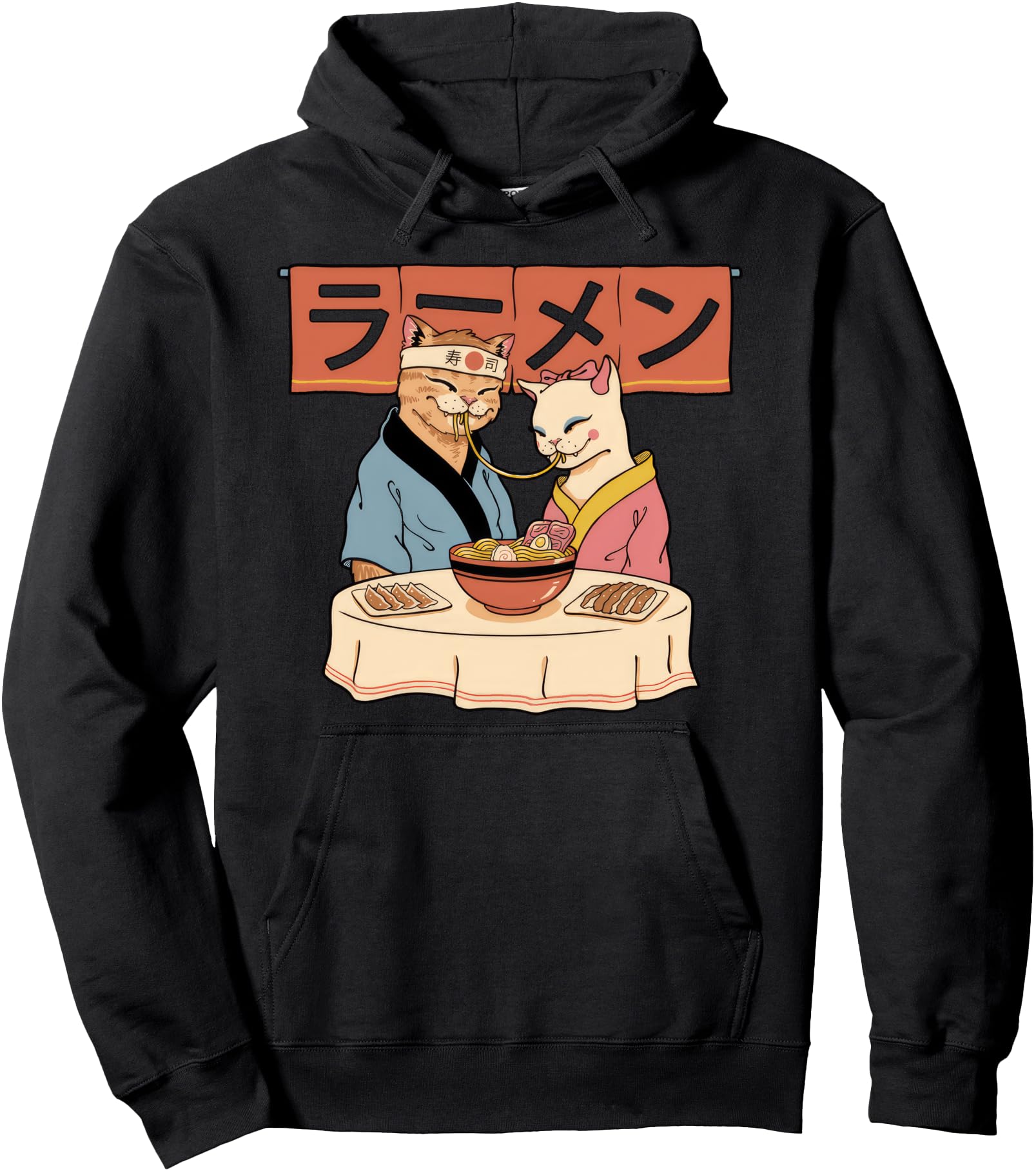 Tokyo Tiger Tshirts Cat Ramen Graphic Tee Japanese Kawaii Pullover Hoodie