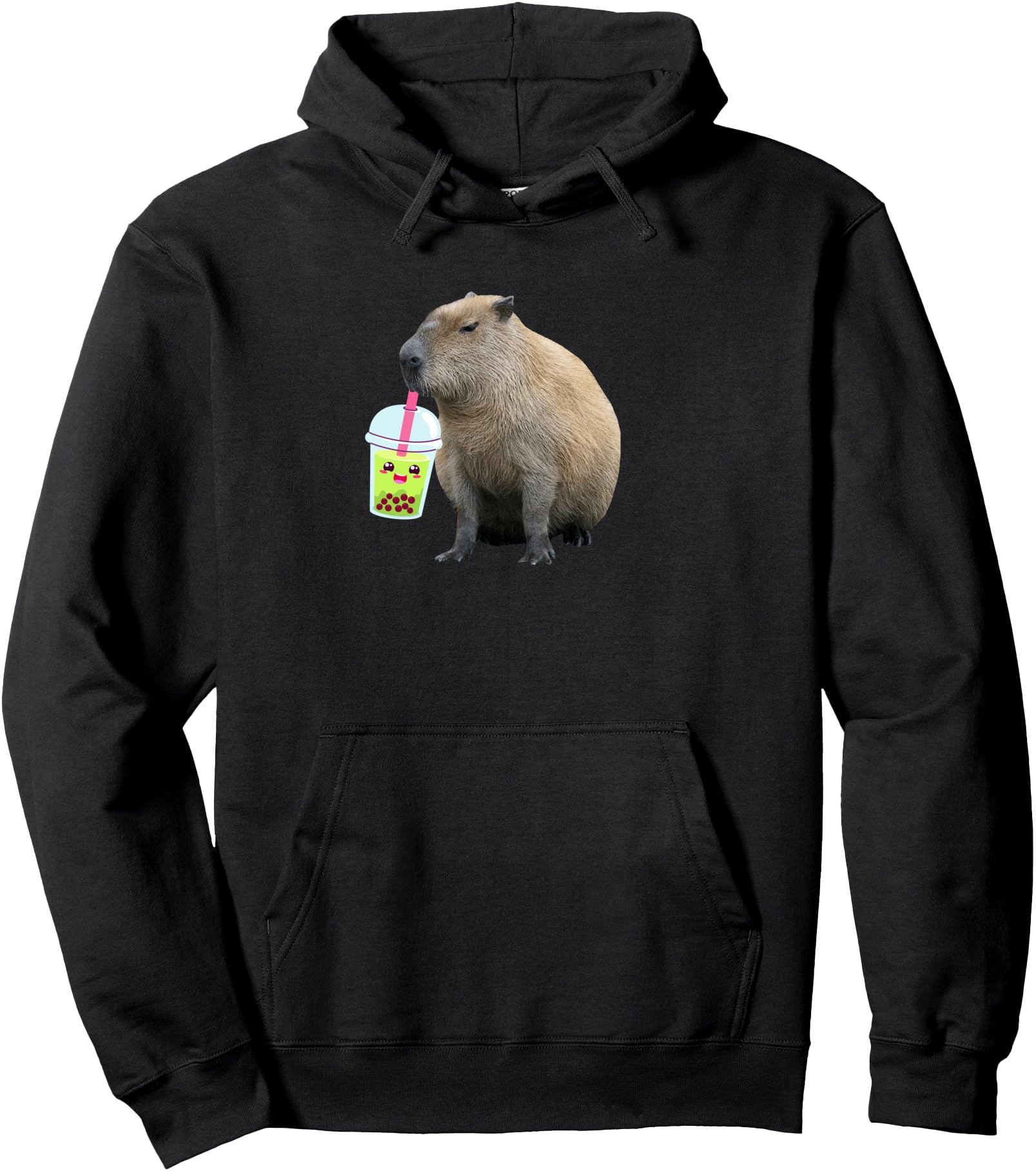 Capybara Bubble Tea Boba Anime Kawaii Pullover Hoodie
