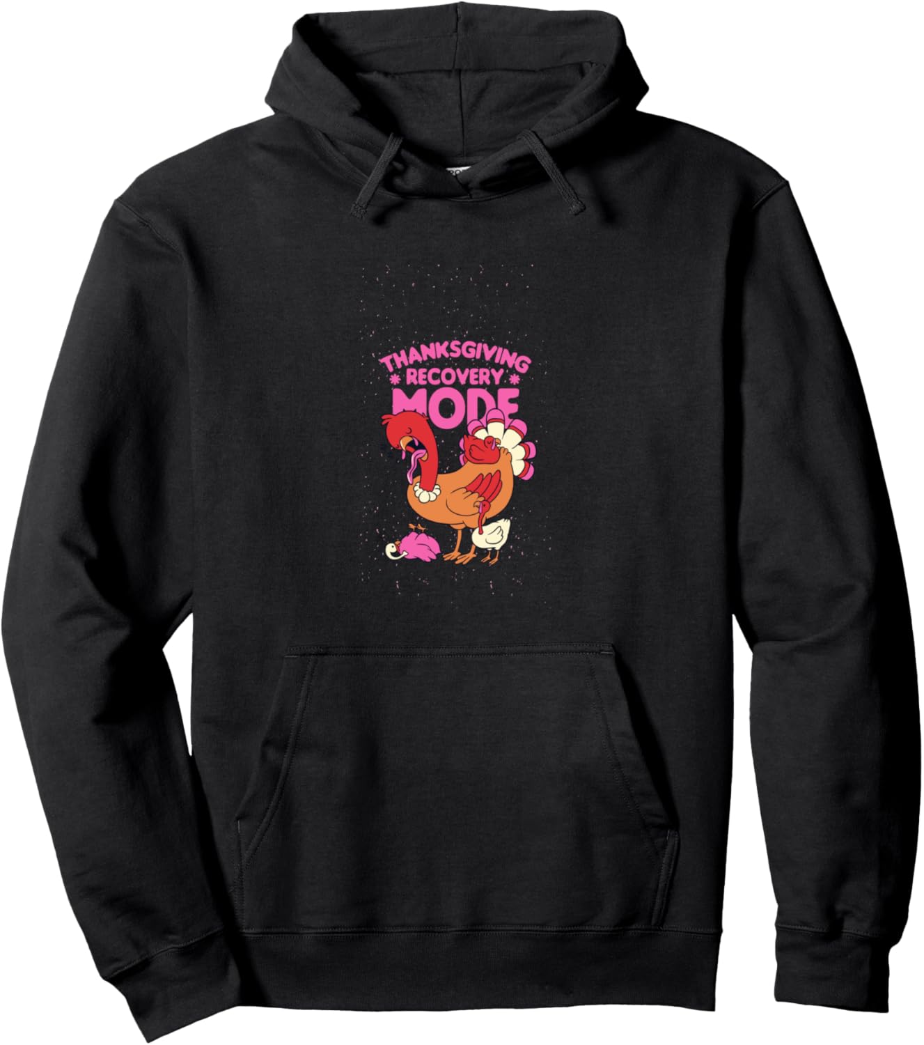 Cartoon Turkey Thanksgiving Pullover Hoodie