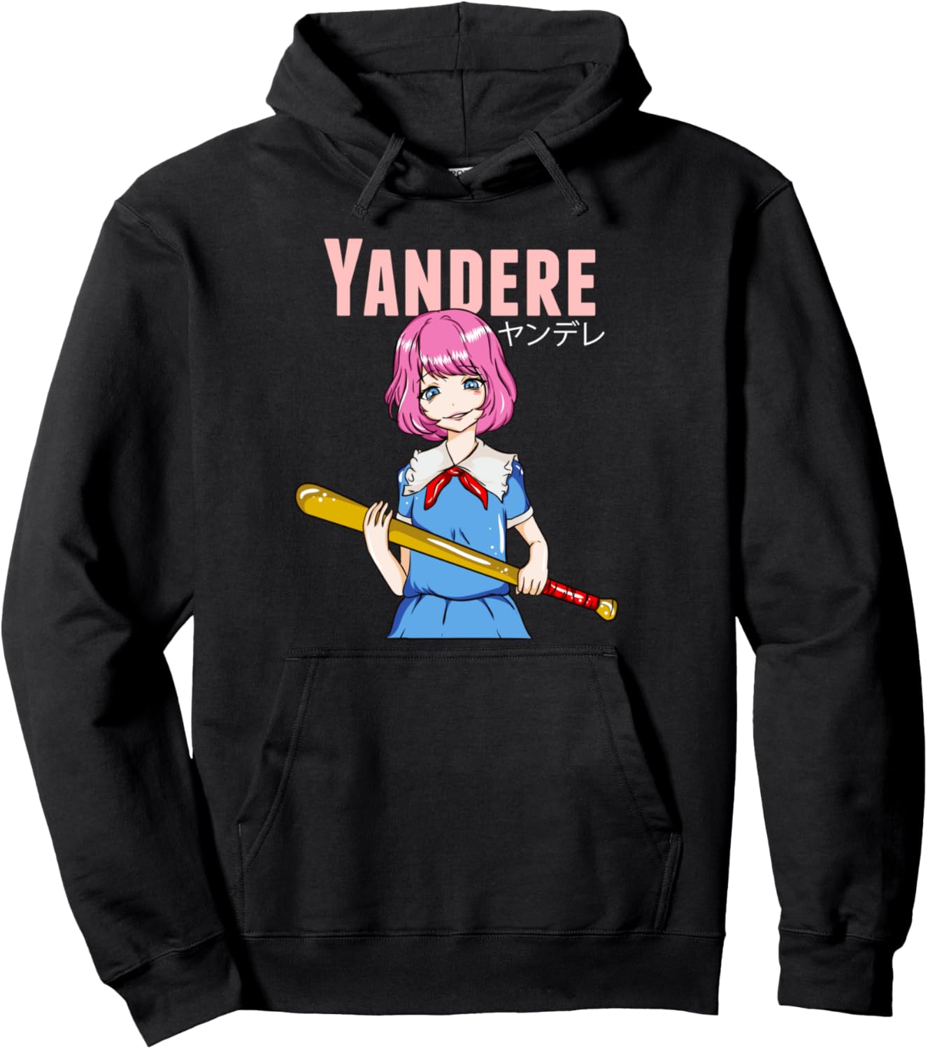 Creepy Kawaii Yandere - Pastel Goth Japanese Anime Pullover Hoodie