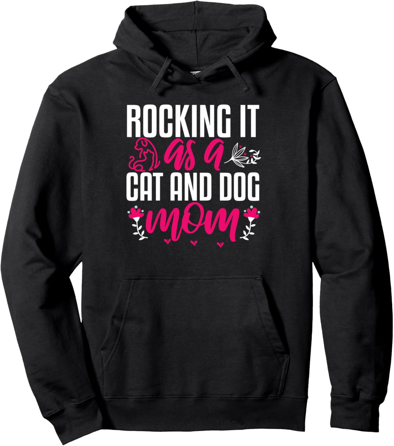 Cat And Dog Mom Fur Mama Mother's Day Pullover Hoodie