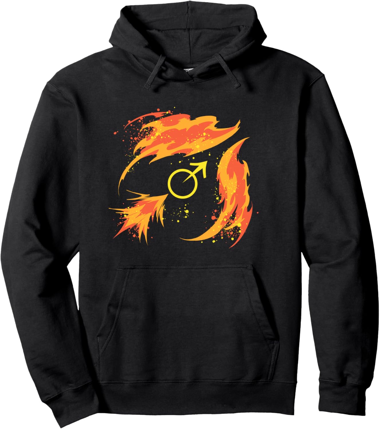 Sailor Fire Bow Mars Symbol Japanese Magical Anime Style Pullover Hoodie