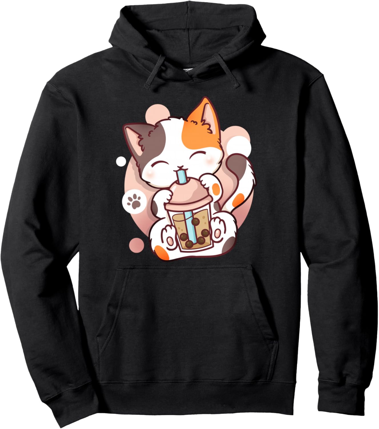 Cat Boba Tea Bubble Tea Anime Kawaii Neko Pullover Hoodie
