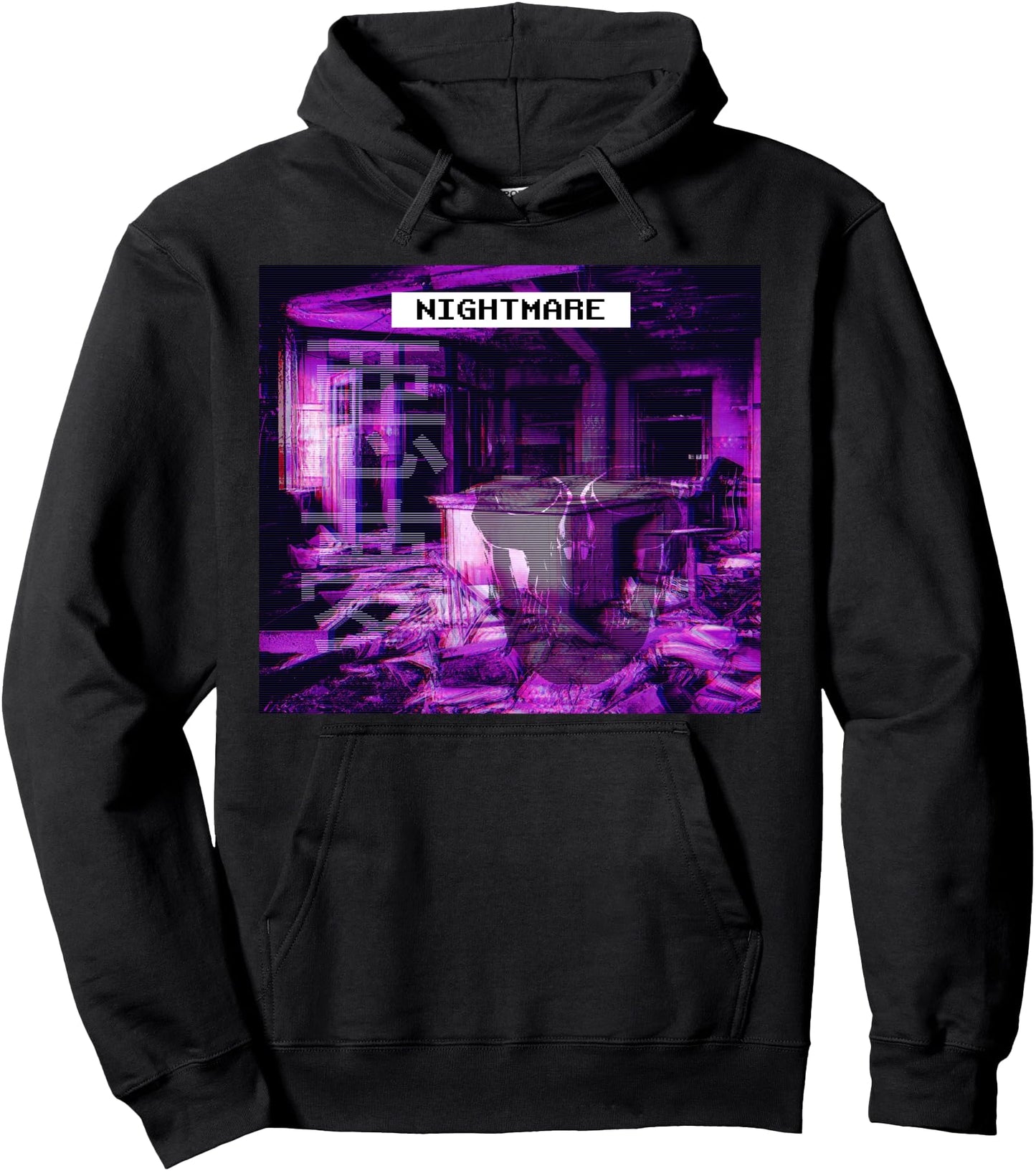 Glitchcore Weirdcore Aesthetic Hyperpop Nightmare Japanese Pullover Hoodie