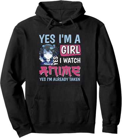 Anime Quote For Women Teen Girls for Ramen Anime Lover Pullover Hoodie