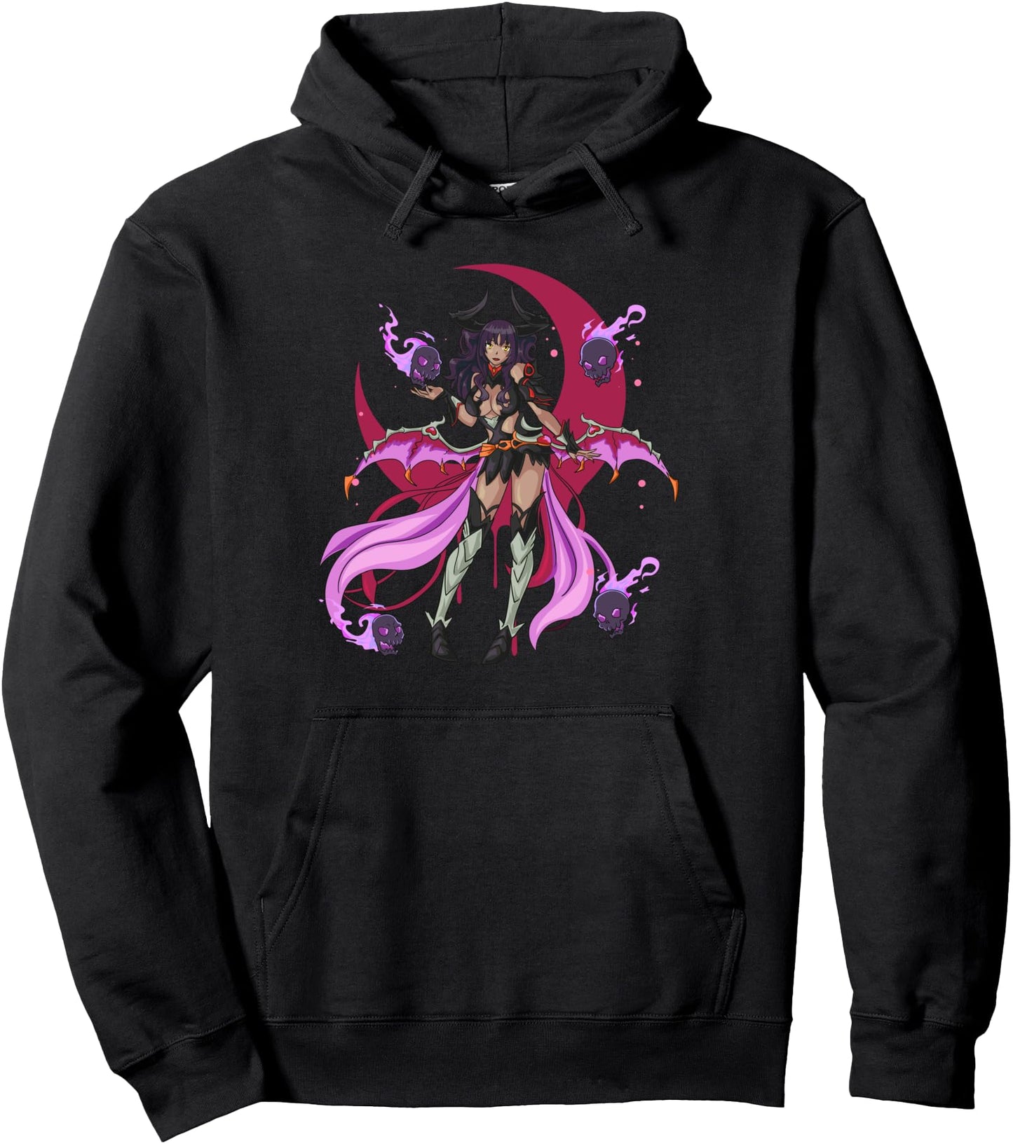 Sexy Anime Devil Black Girl Halloween Japanese Otaku Diva Pullover Hoodie