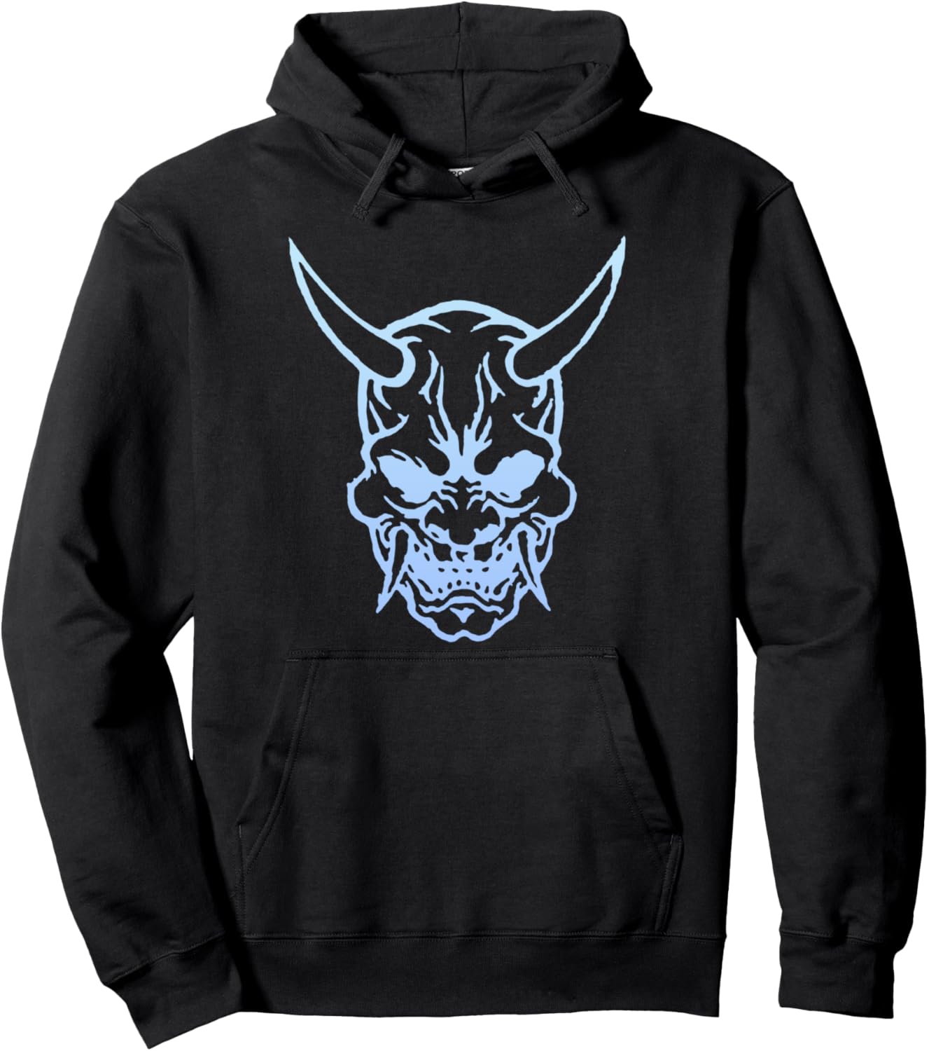 Samurai Warrior Mask, Hannya Oni Mask\/Japan Anime Pullover Hoodie
