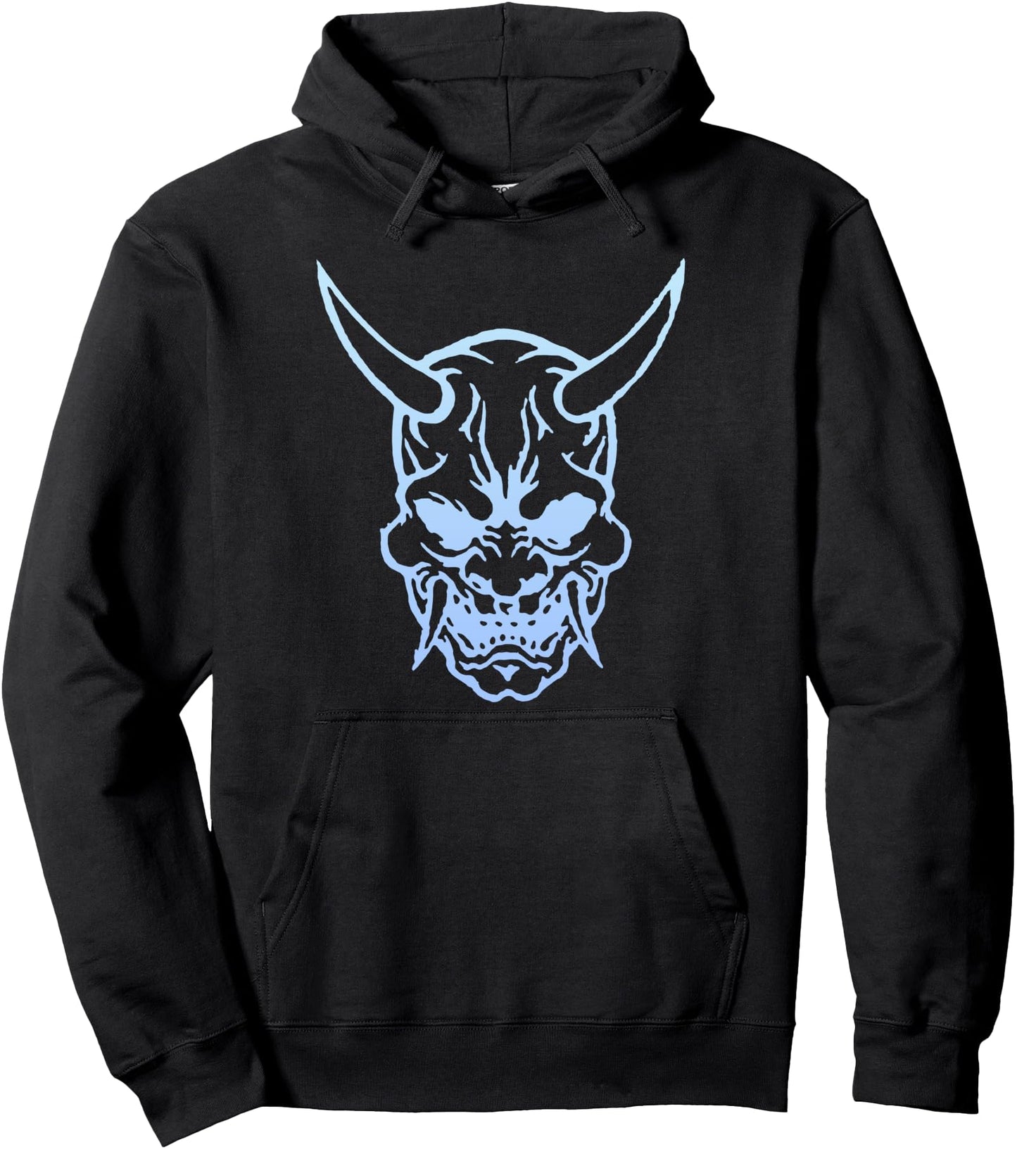 Samurai Warrior Mask, Hannya Oni Mask\/Japan Anime Pullover Hoodie
