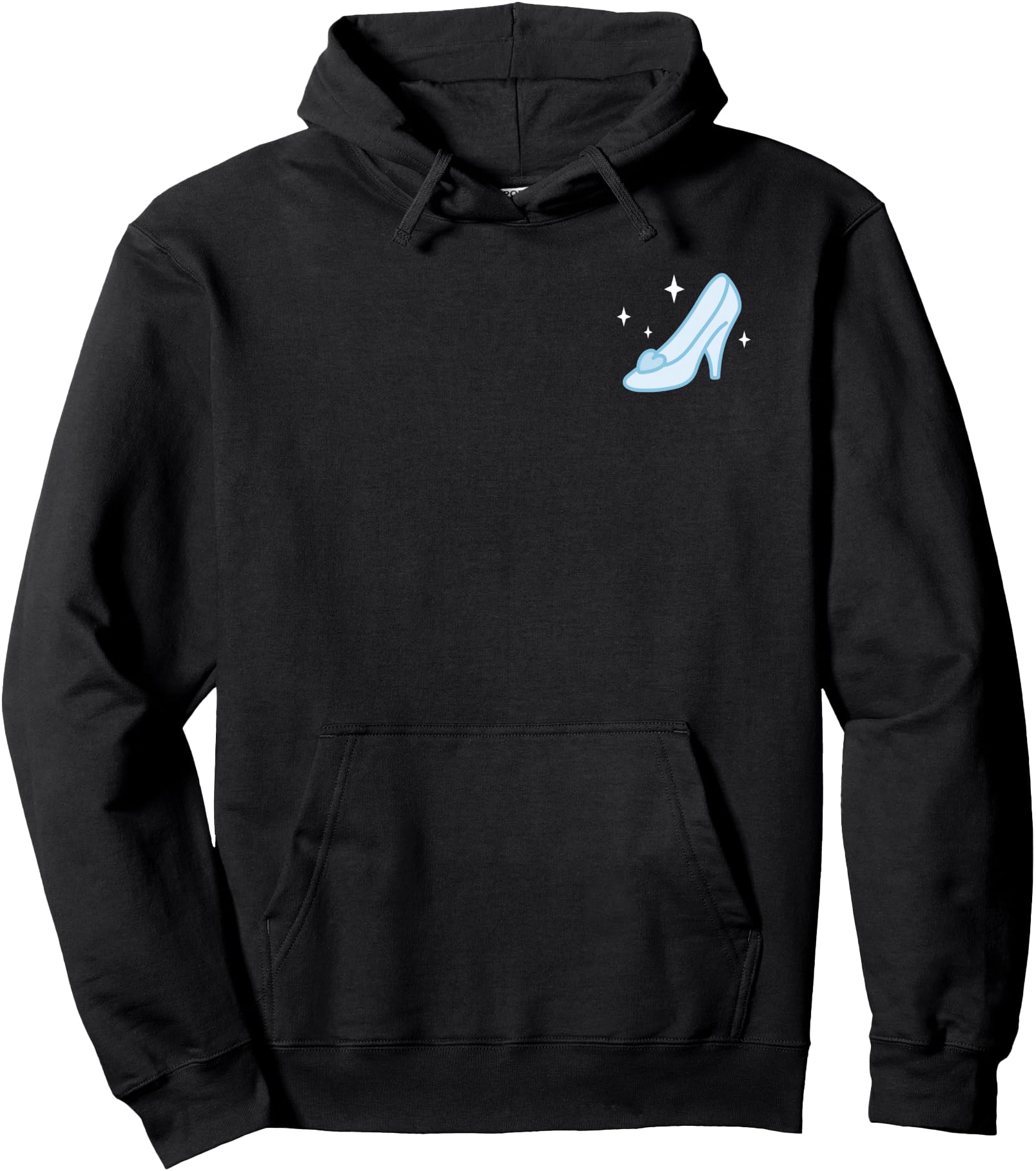 Disney Cinderella Glass Slipper Sparkle Pocket Pullover Hoodie