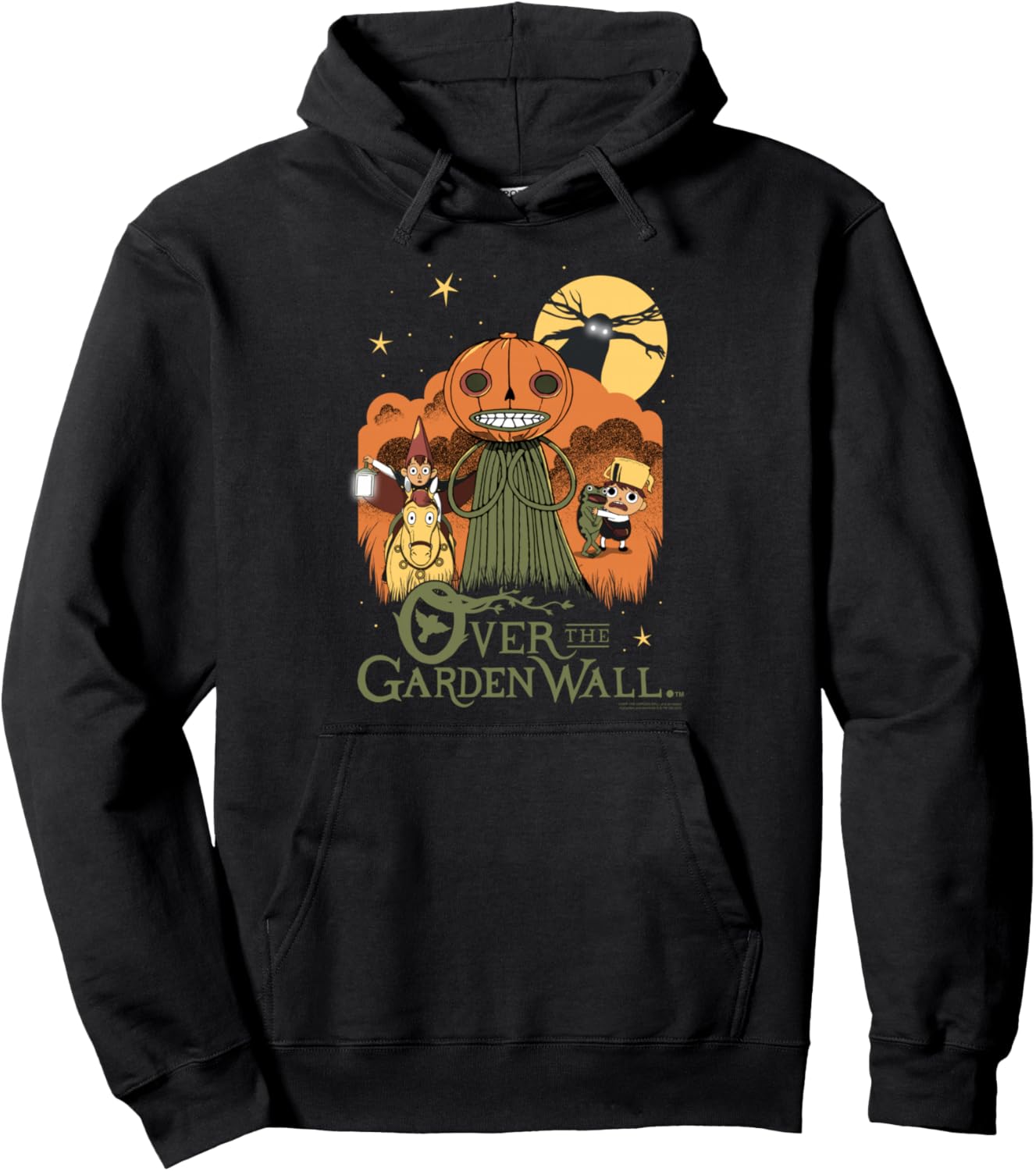 Over the Garden Wall Vintage Halloween Illustration Cartoon Pullover Hoodie