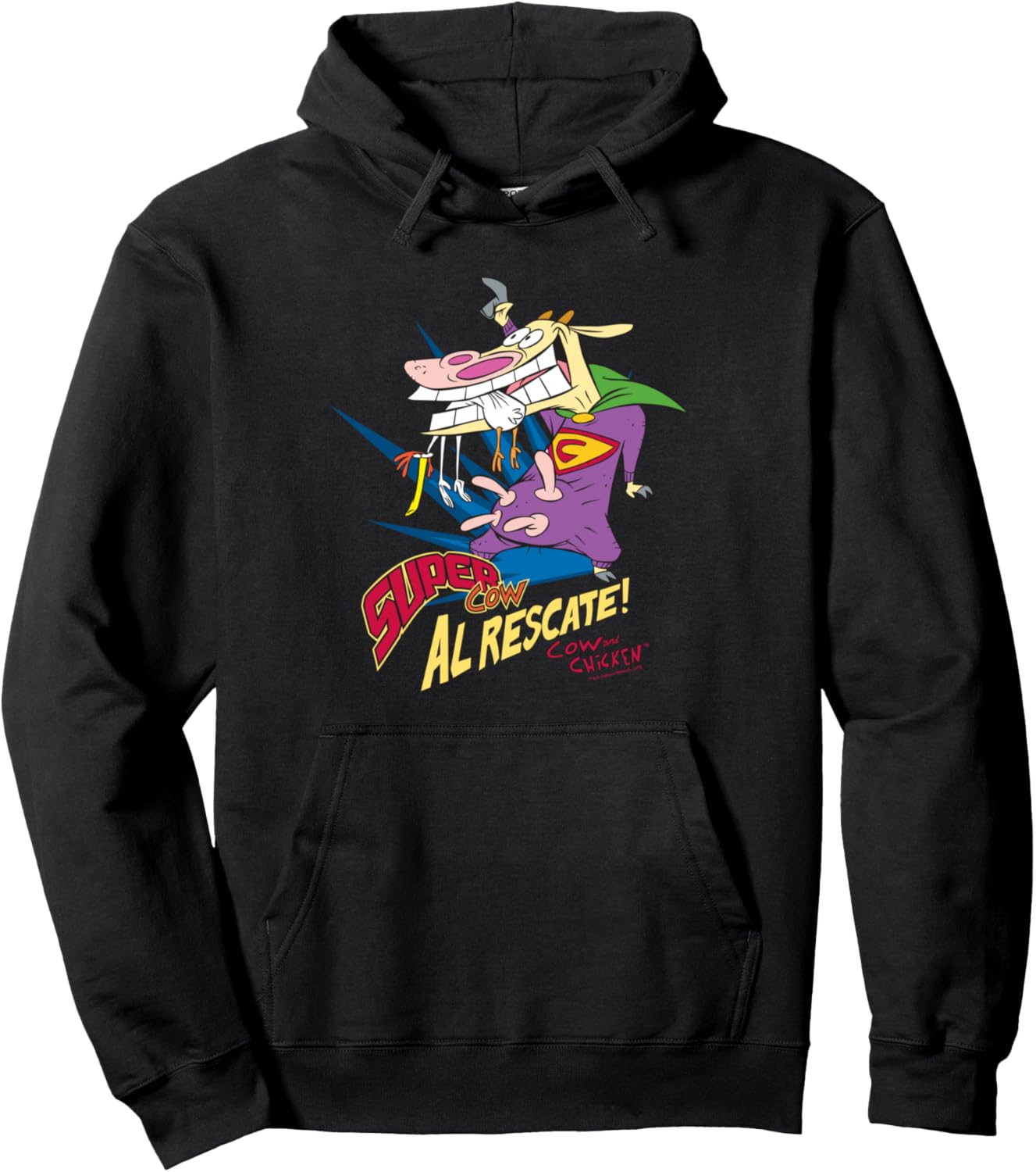 Cow and Chicken Super Cow Pullover Hoodie