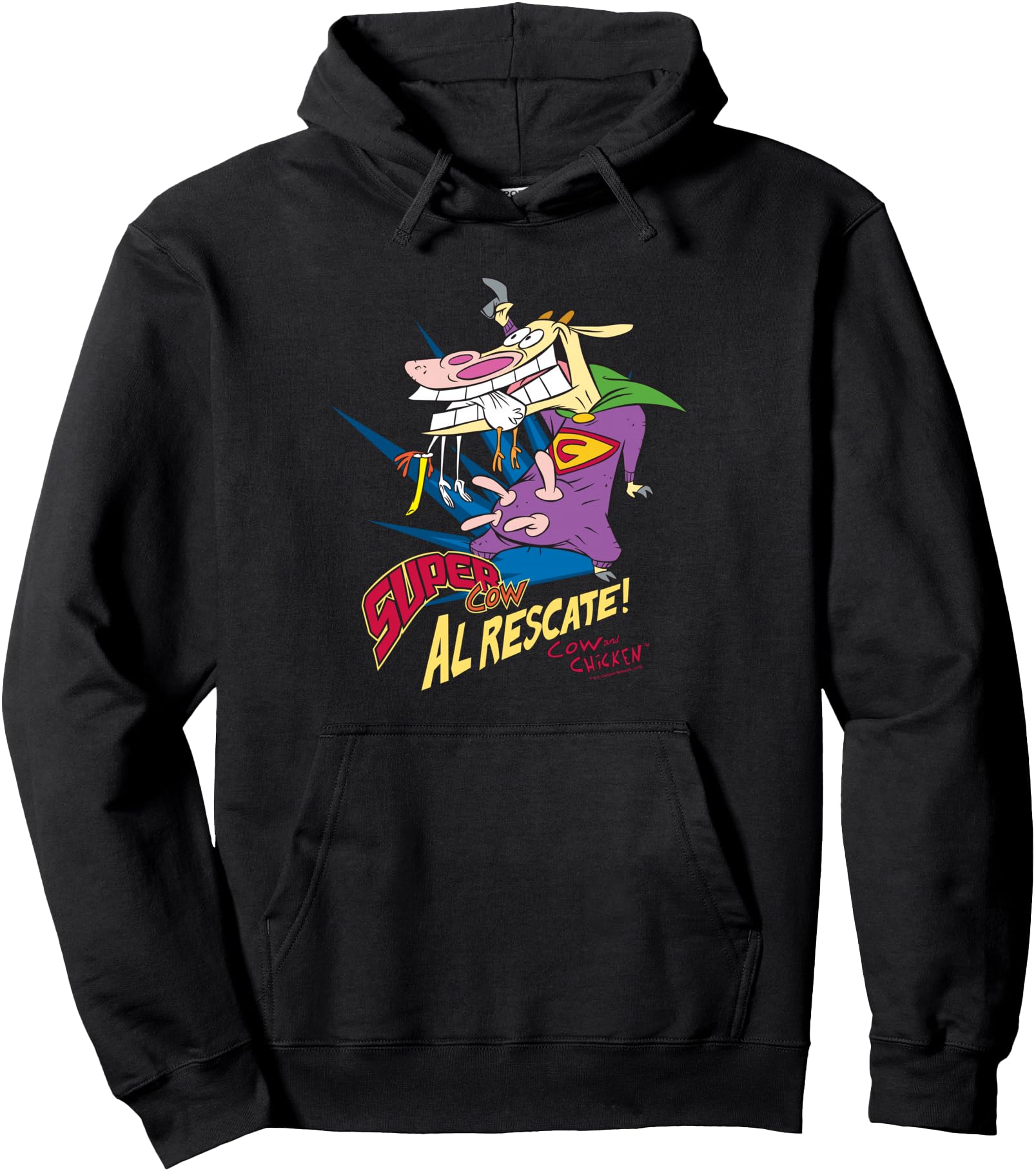 Cow and Chicken Super Cow Pullover Hoodie