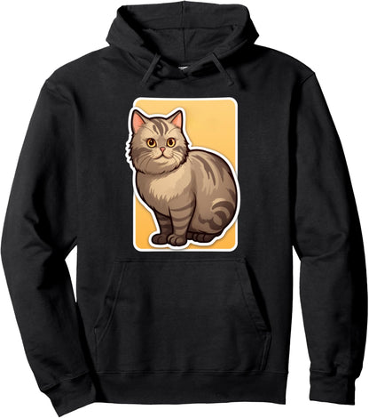 Chonk Kitten Chubby Animal Pet Lover Cute Cat Pullover Hoodie