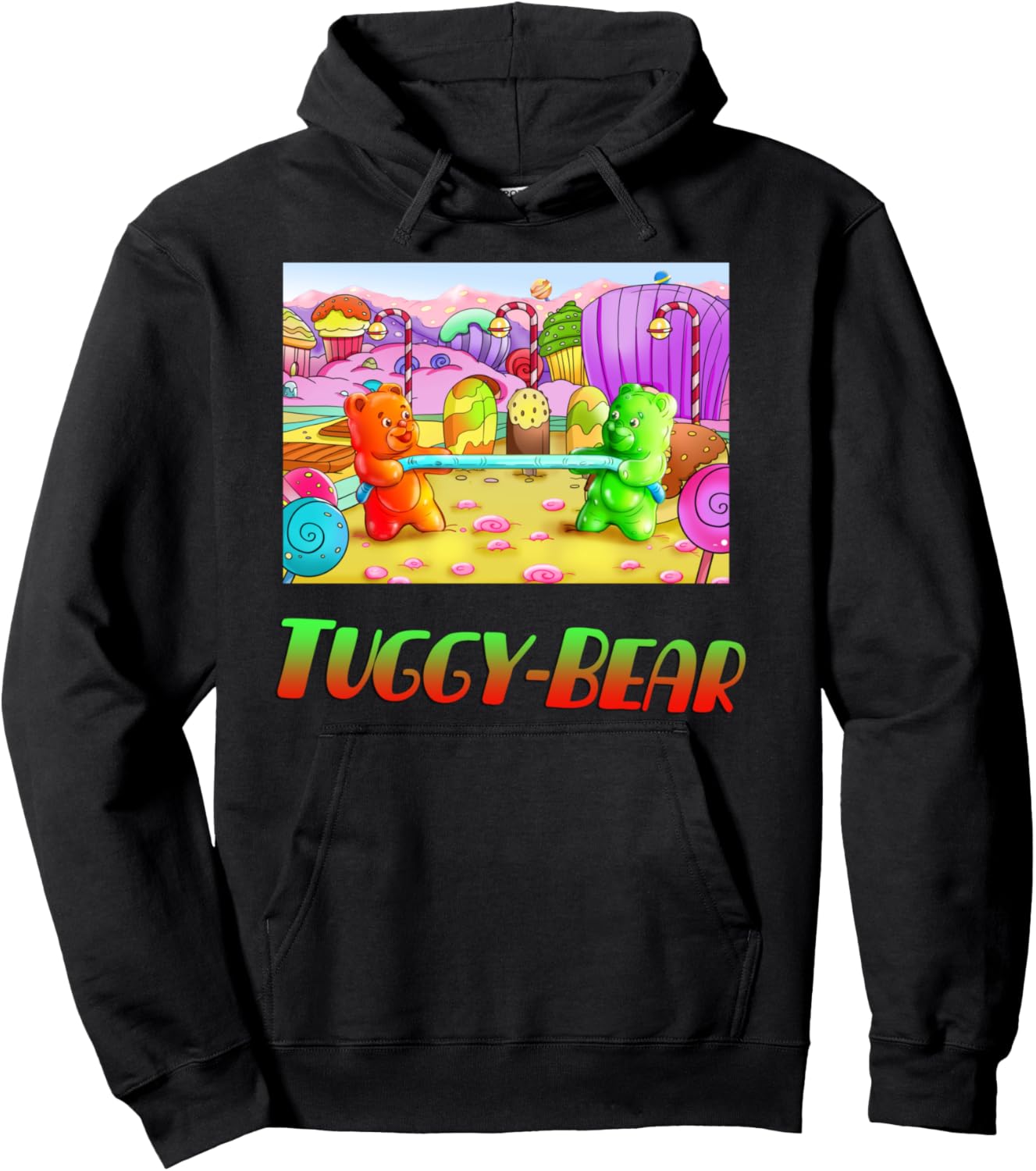 Tuggy-Bear Candyworld Gummy Anime Pullover Hoodie