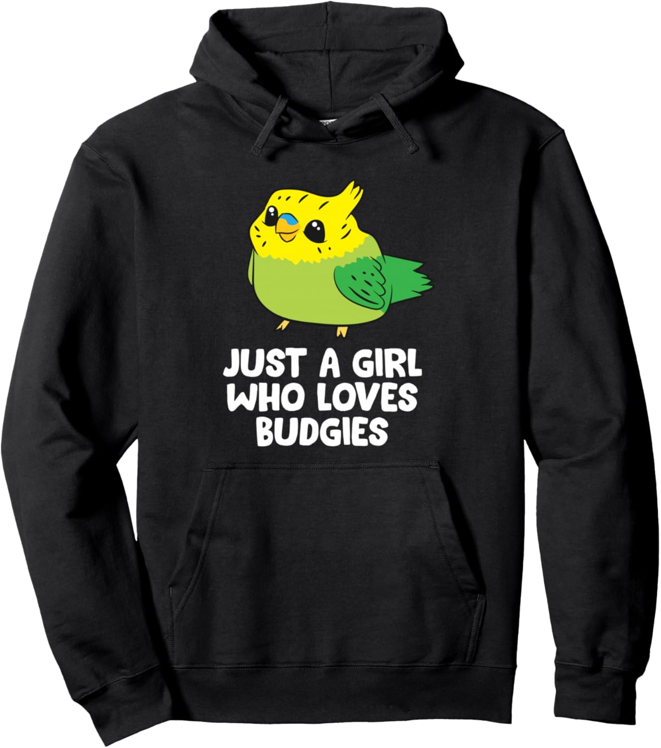 Parakeet Mom Just a Girl Who Loves Budgies Pullover Hoodie