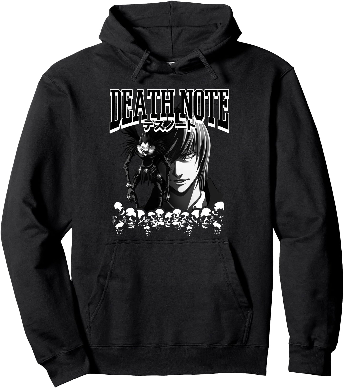 Death Note Athletic Logo Ryuk and Light Anime Pullover Hoodie
