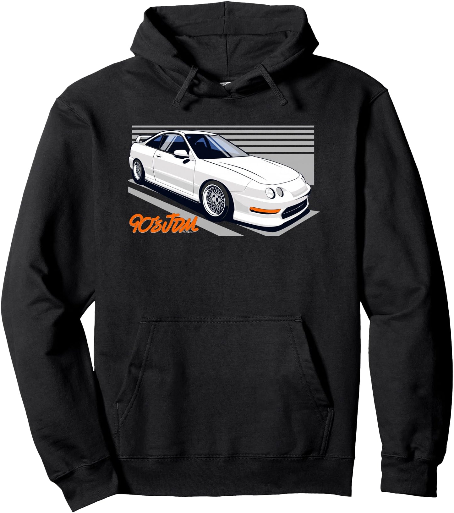90s JDM DC Car Graphic Pullover Hoodie