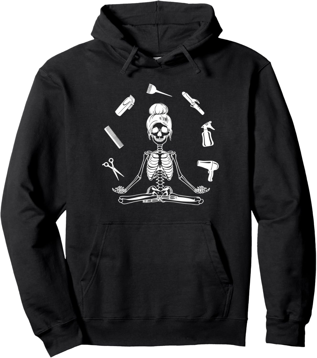 Hair Stylist Skeleton Hairdresser Hairstylist Pullover Hoodie