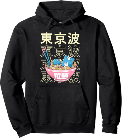 Kawaii Ramen Noodles Tech Japanese Food Girls Teen Anime Pullover Hoodie
