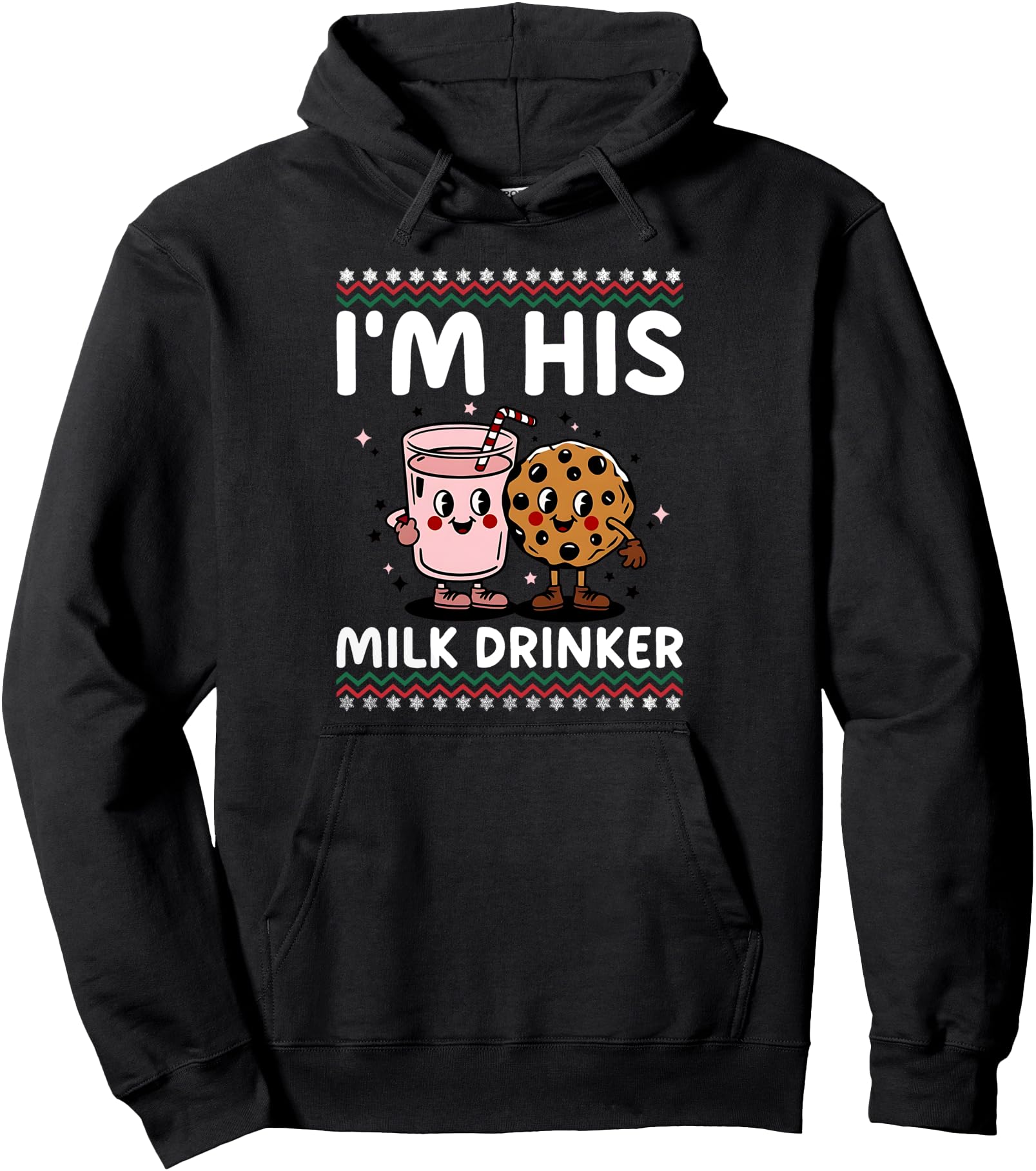 I'm Her Cookie Eater I'm His Milk Drinker Couples Christmas Pullover Hoodie
