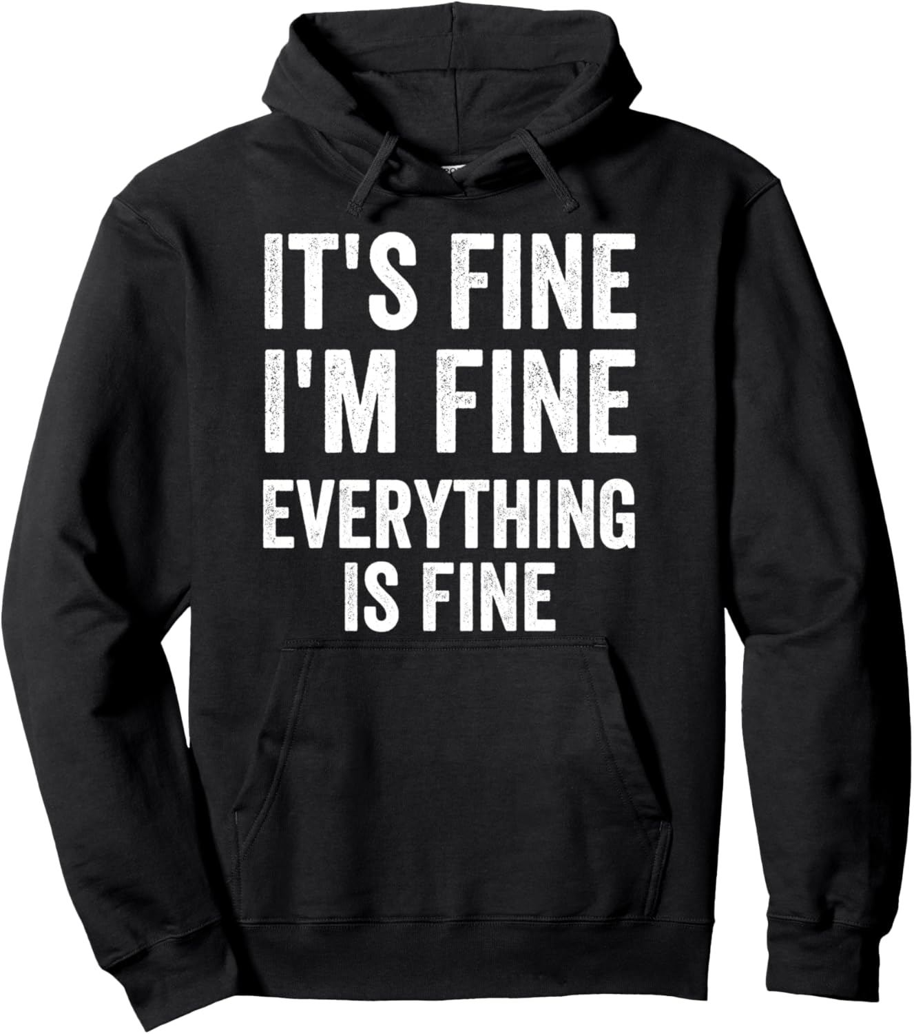 Christmas Lights I'm Fine Everything Is Fine Ugly Christmas Pullover Hoodie