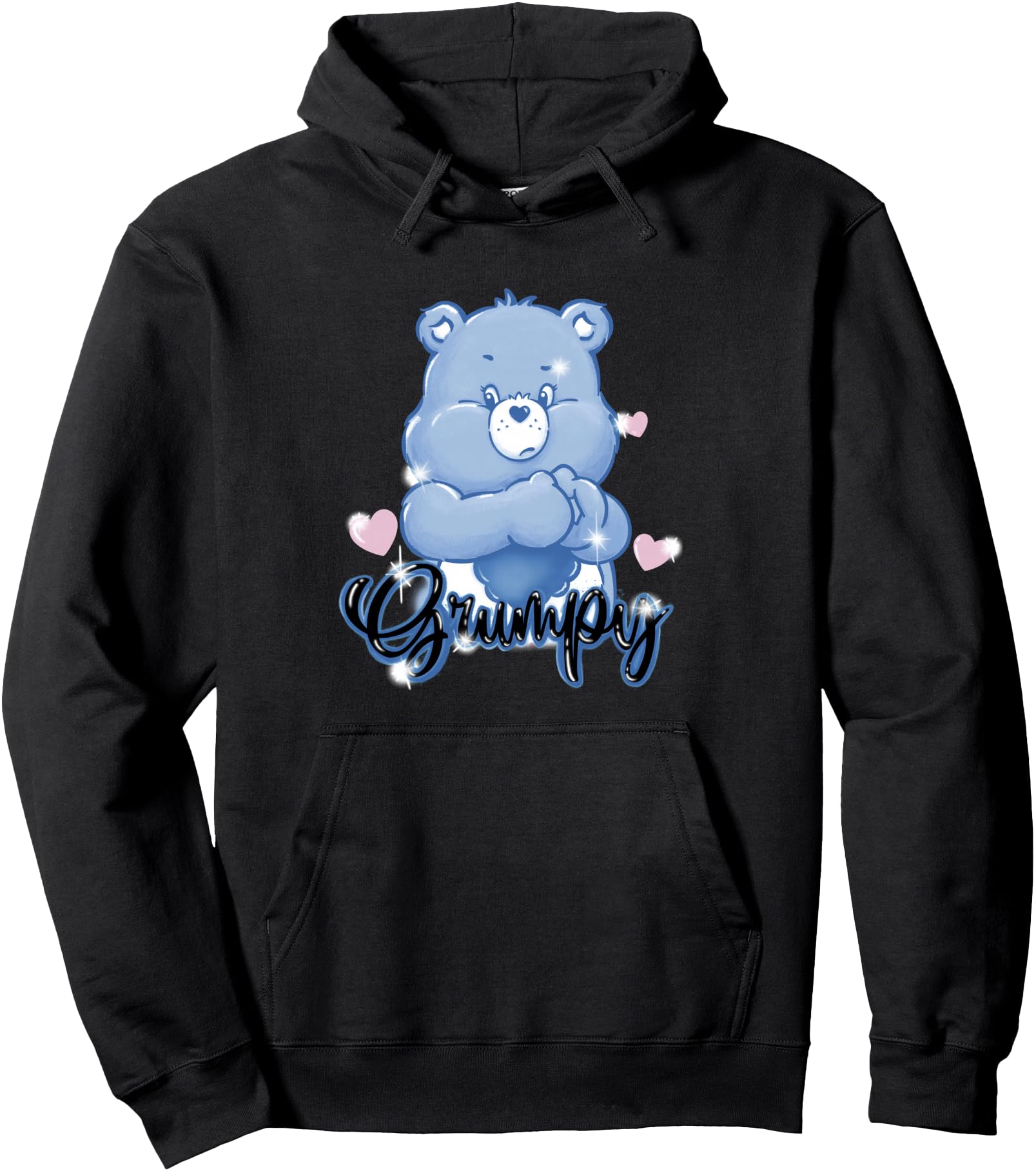 Care Bears Grumpy Bear Old School Graffiti Heart Pullover Hoodie