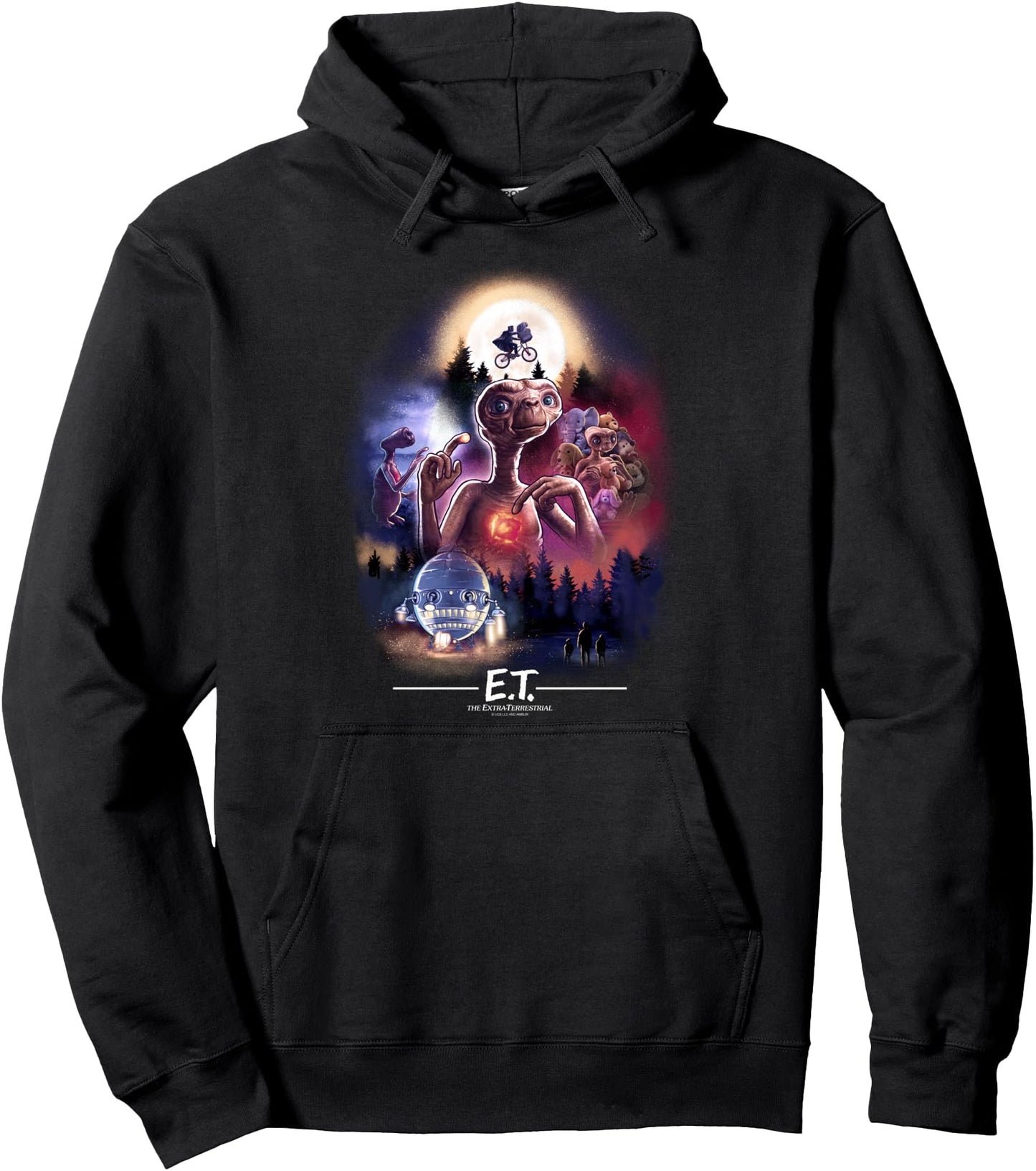 E.T. the Extra-Terrestrial Centered Collage Pullover Hoodie