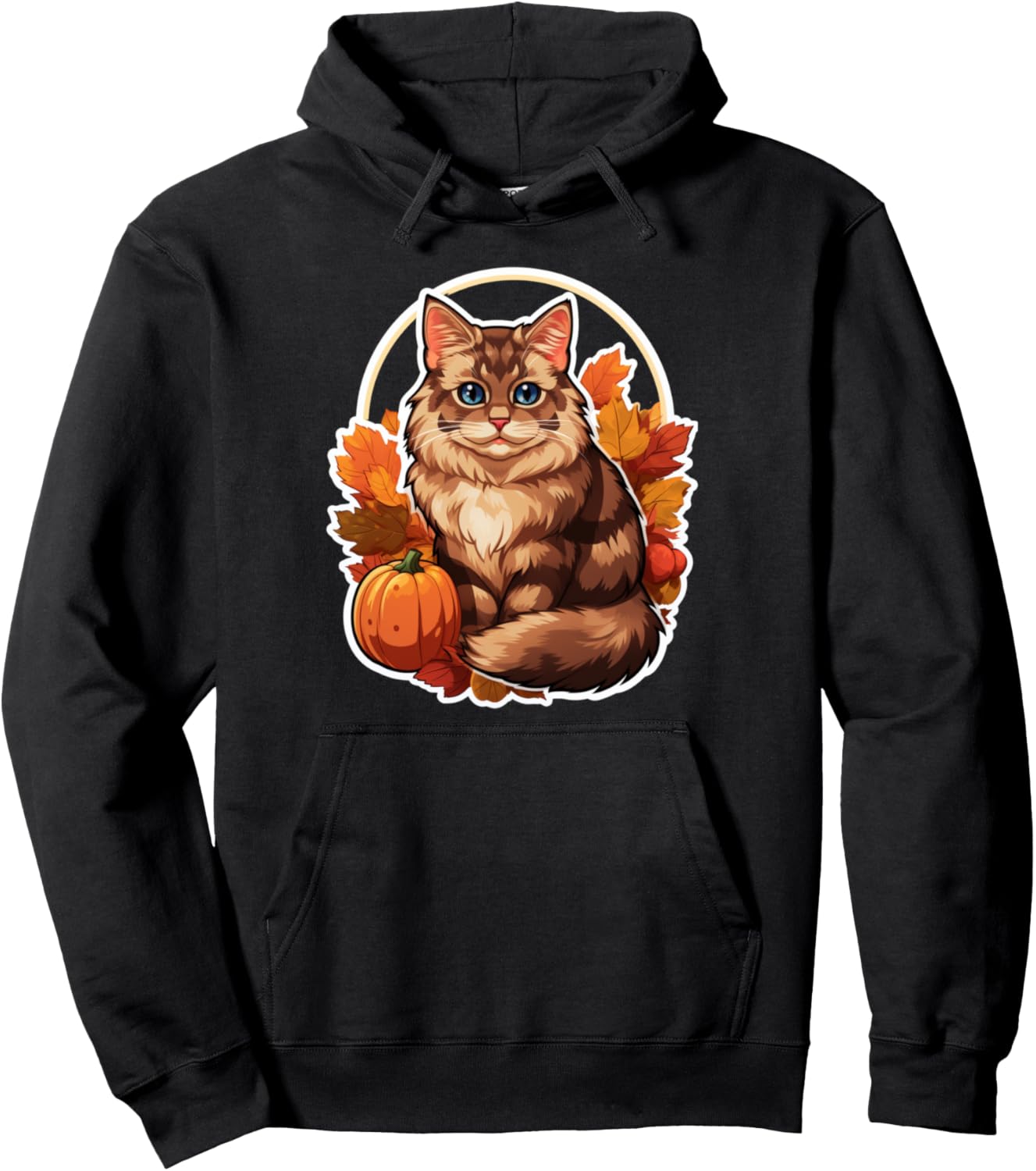 Chonk Kitten Chubby Animal Pumpkin Pet Lover Cute Cat Pullover Hoodie