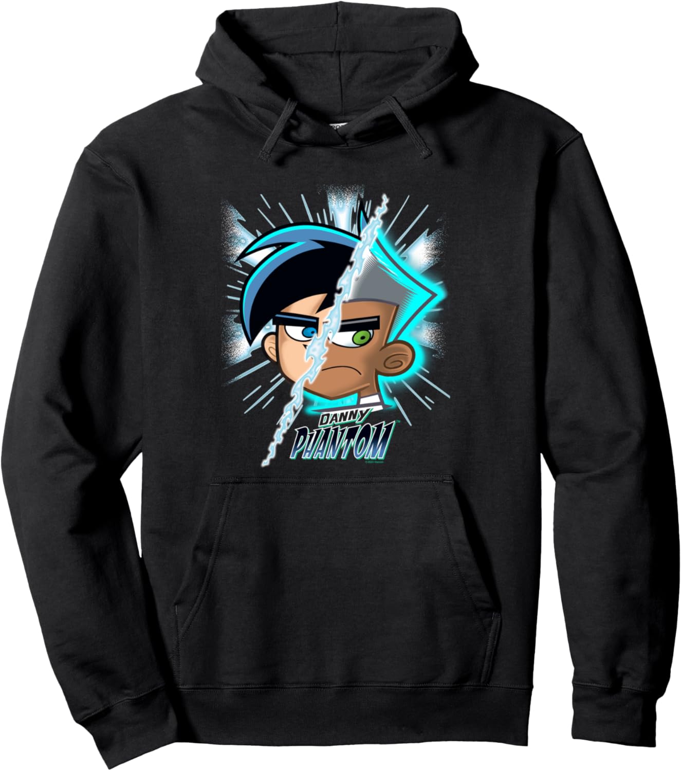 Danny Phantom Split Face Going Ghost Transformation Pullover Hoodie