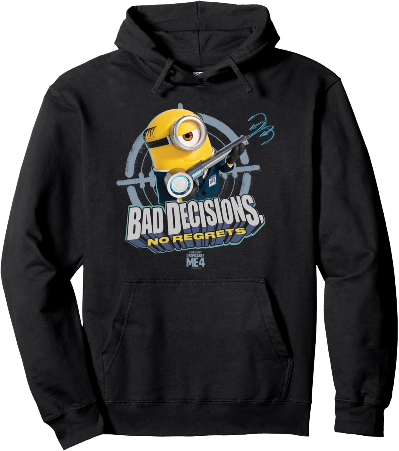 Minions Despicable Me 4 AVL Bad Decisions Pullover Hoodie