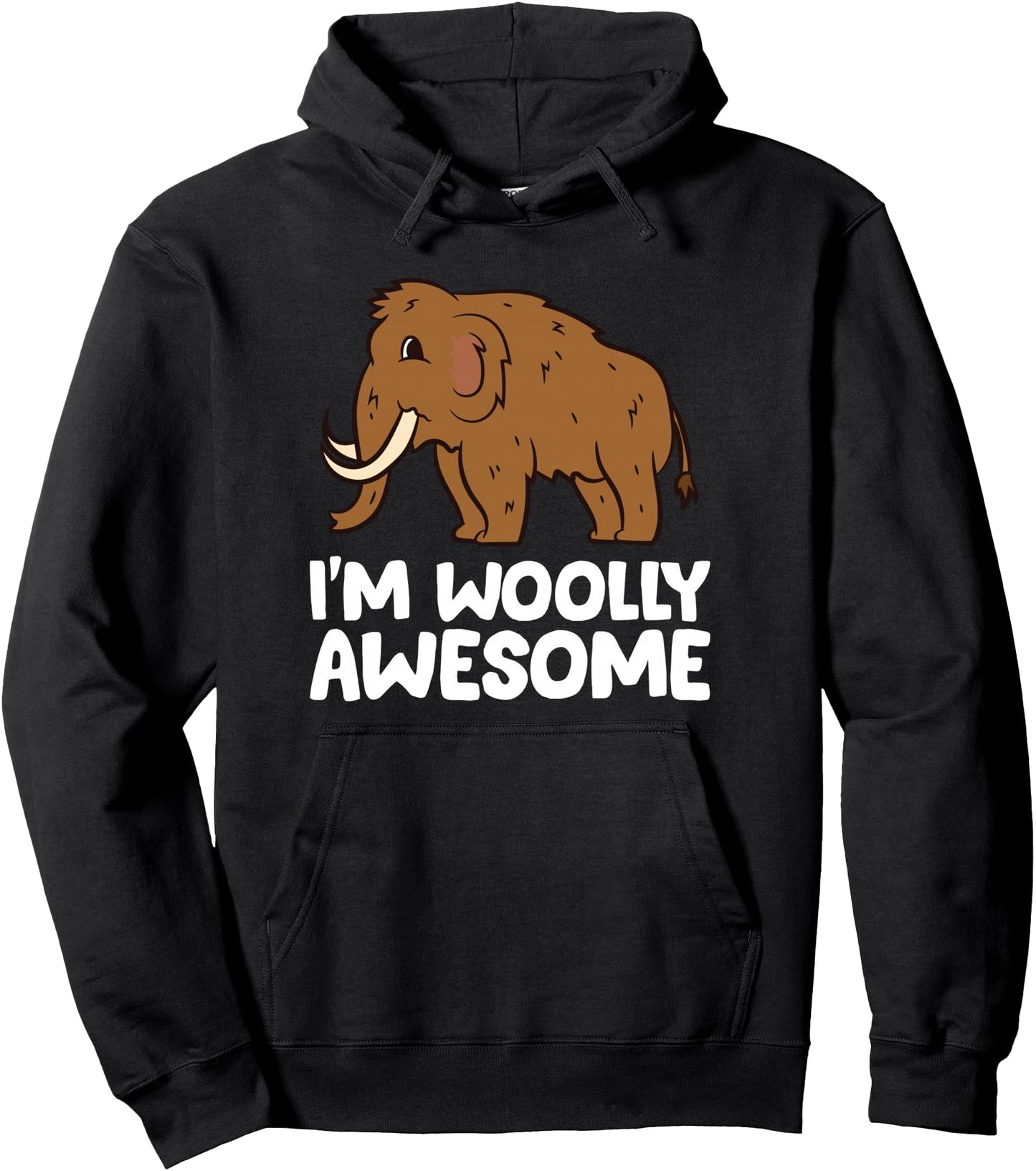 I'm Woolly Awesome Cute Boys Girls Woolly Mammoth Pullover Hoodie