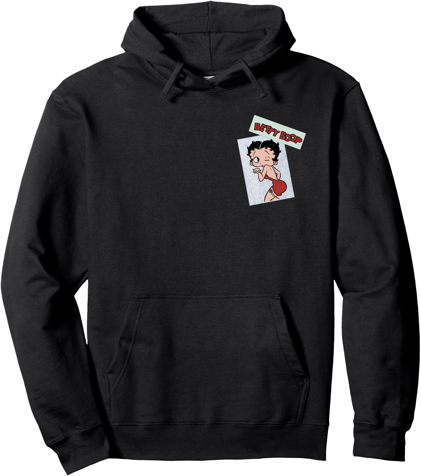 Betty Boop Vintage Cutie Patch Front & Back Pullover Hoodie