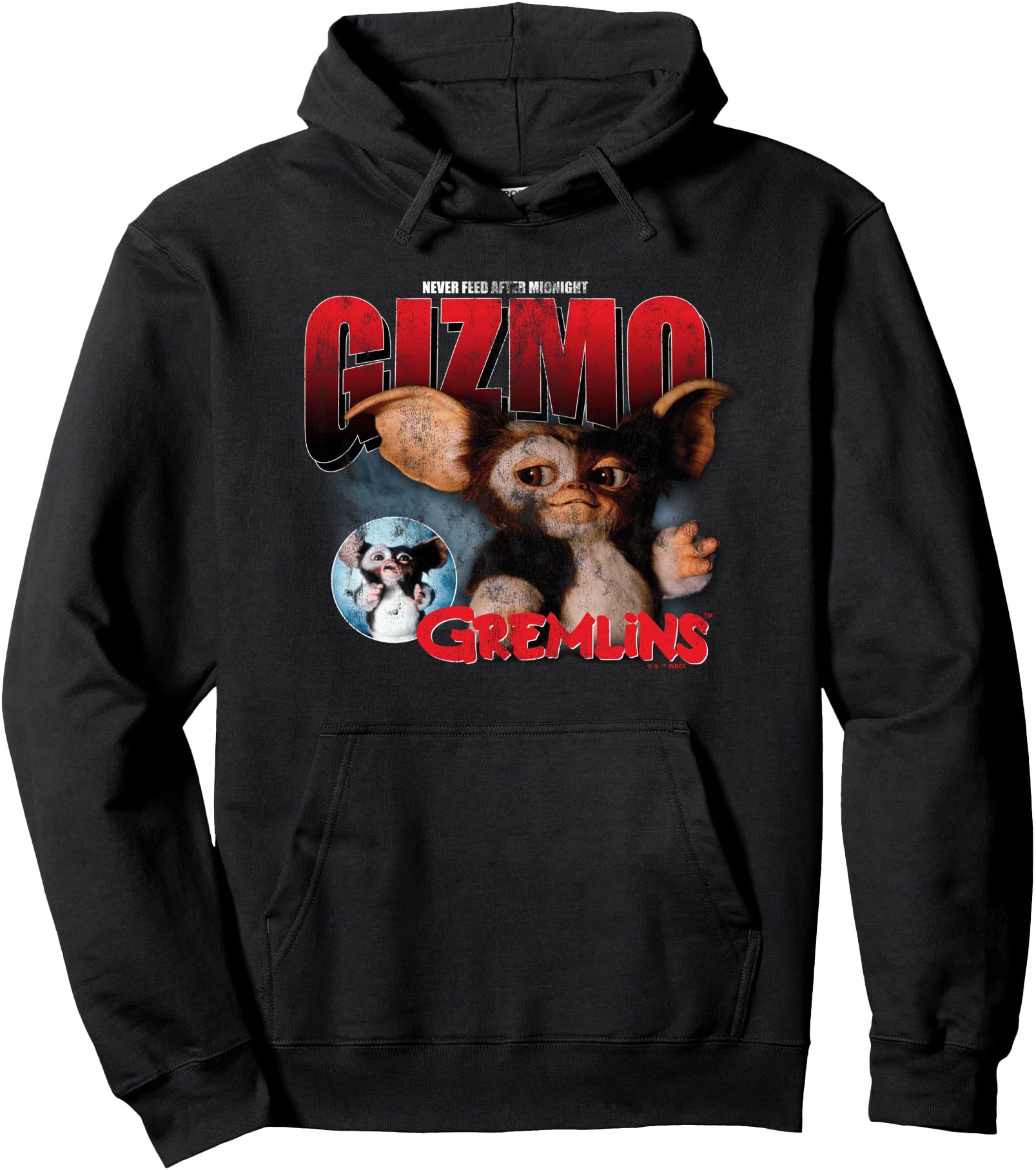 Gremlin's Gizmo Distressed Christmas Pullover Hoodie