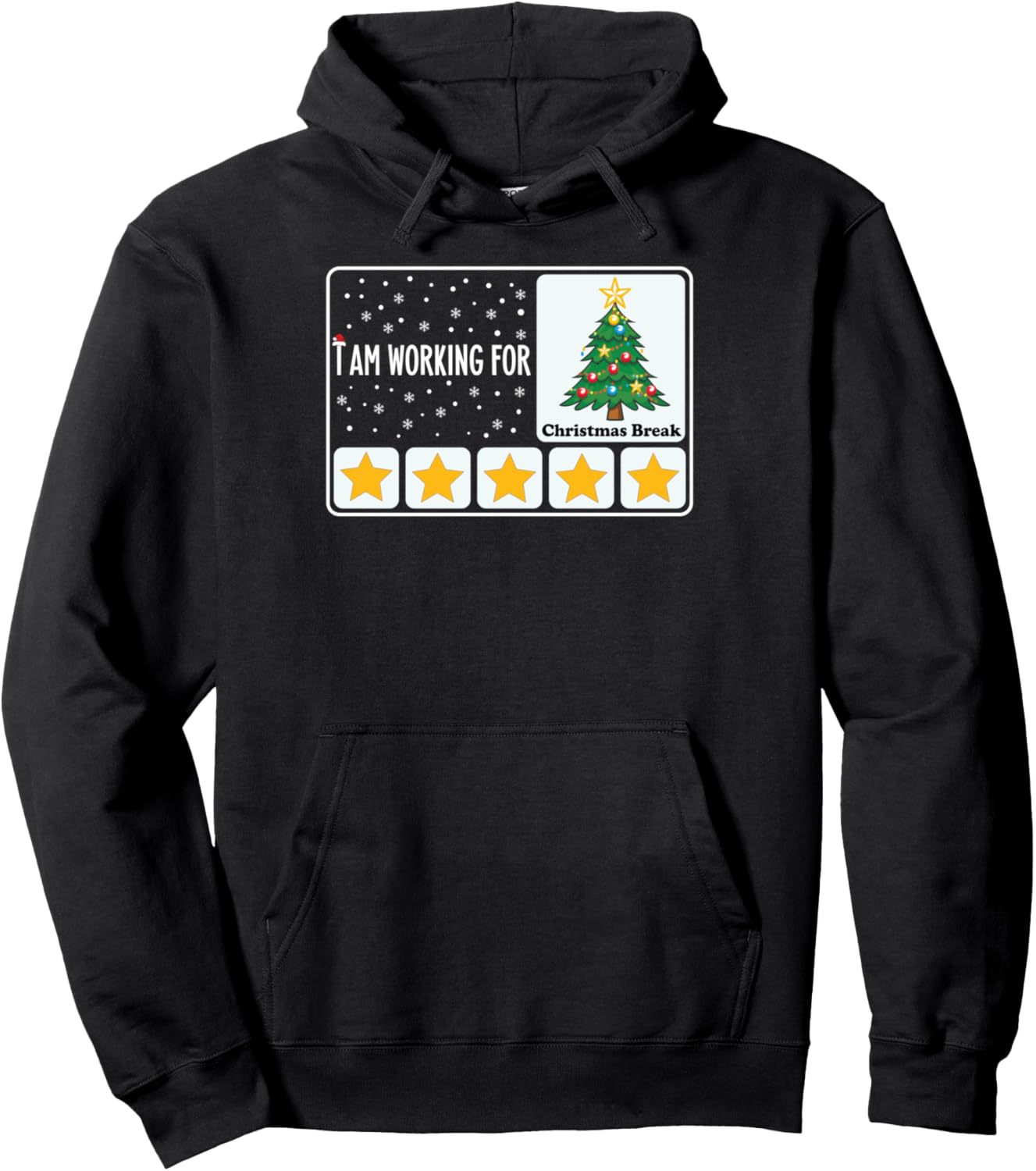 5 Stars Xmas Tree Pullover Hoodie