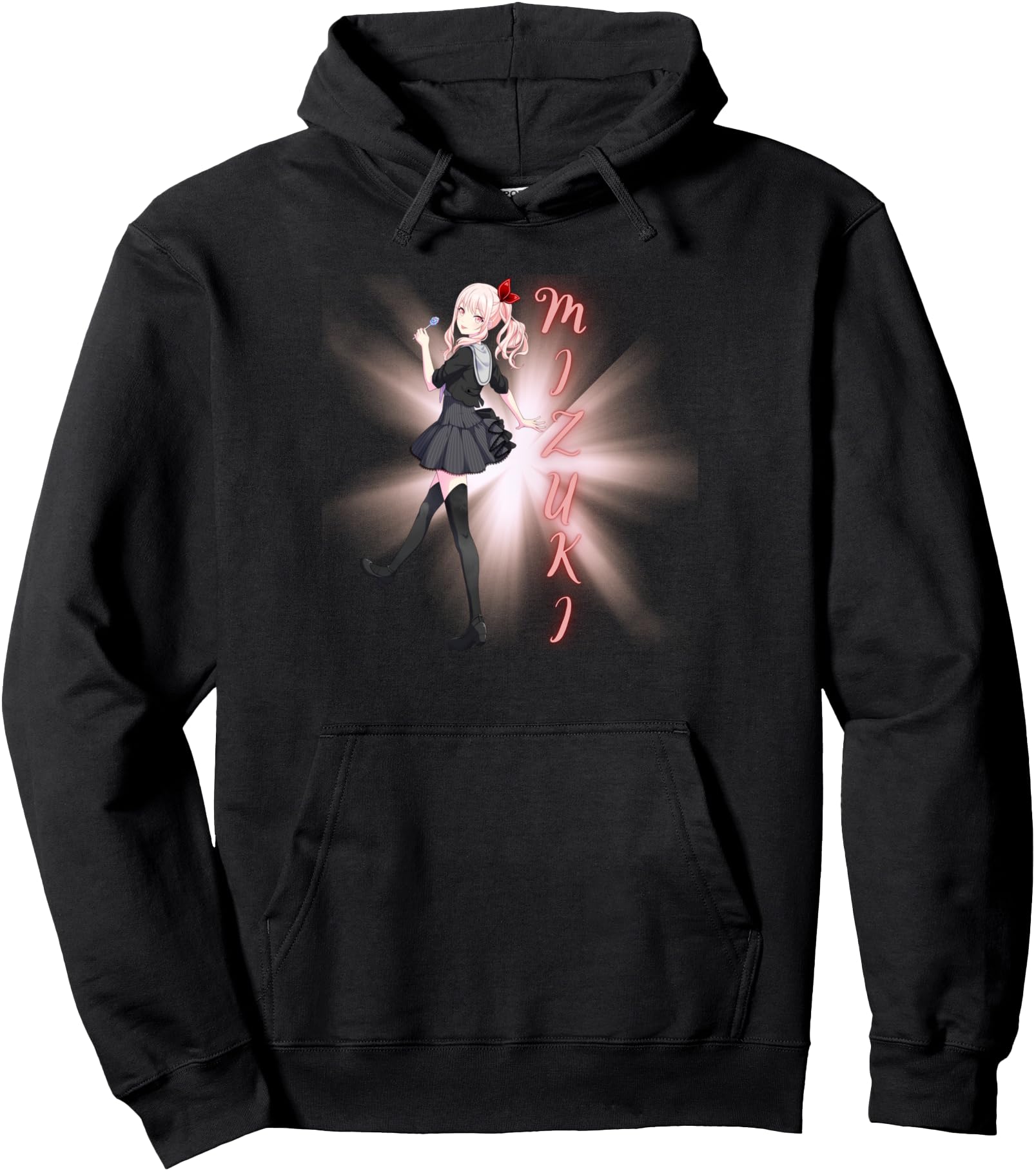 P9 Apparel Unisex-Adult Black Anime Hoodie - Small