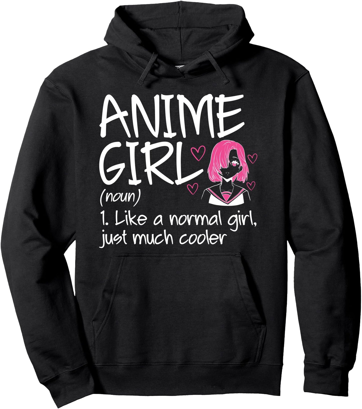 Anime Girl Definition Anime Lovers Merch Pullover Hoodie