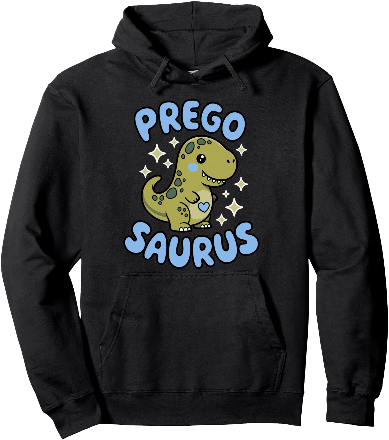 Pregosaurus Cute Retro Mommy Dinosaur Pregnancy Announcement Pullover Hoodie